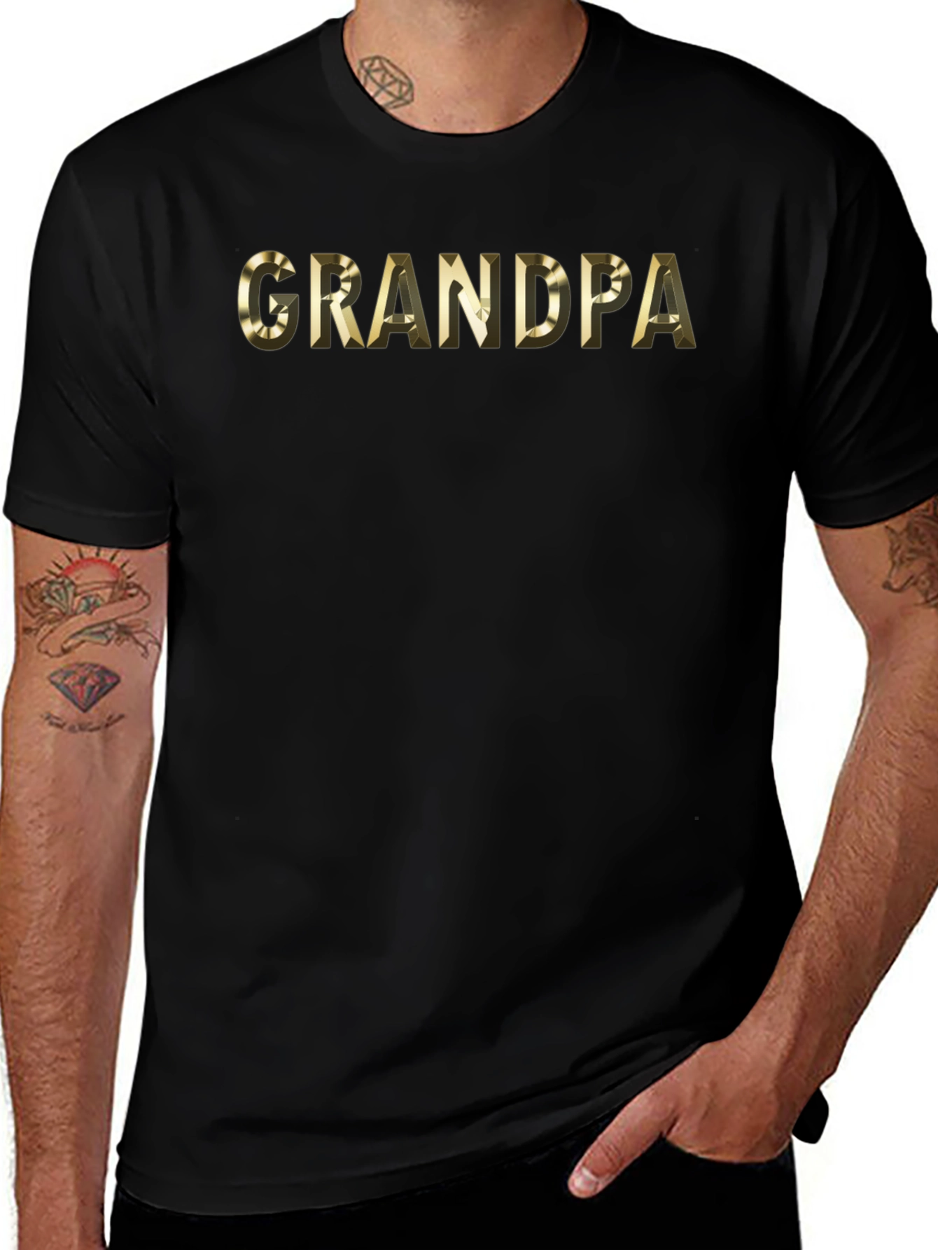 Grandpa Graphic Print Crew Neck T-Shirt