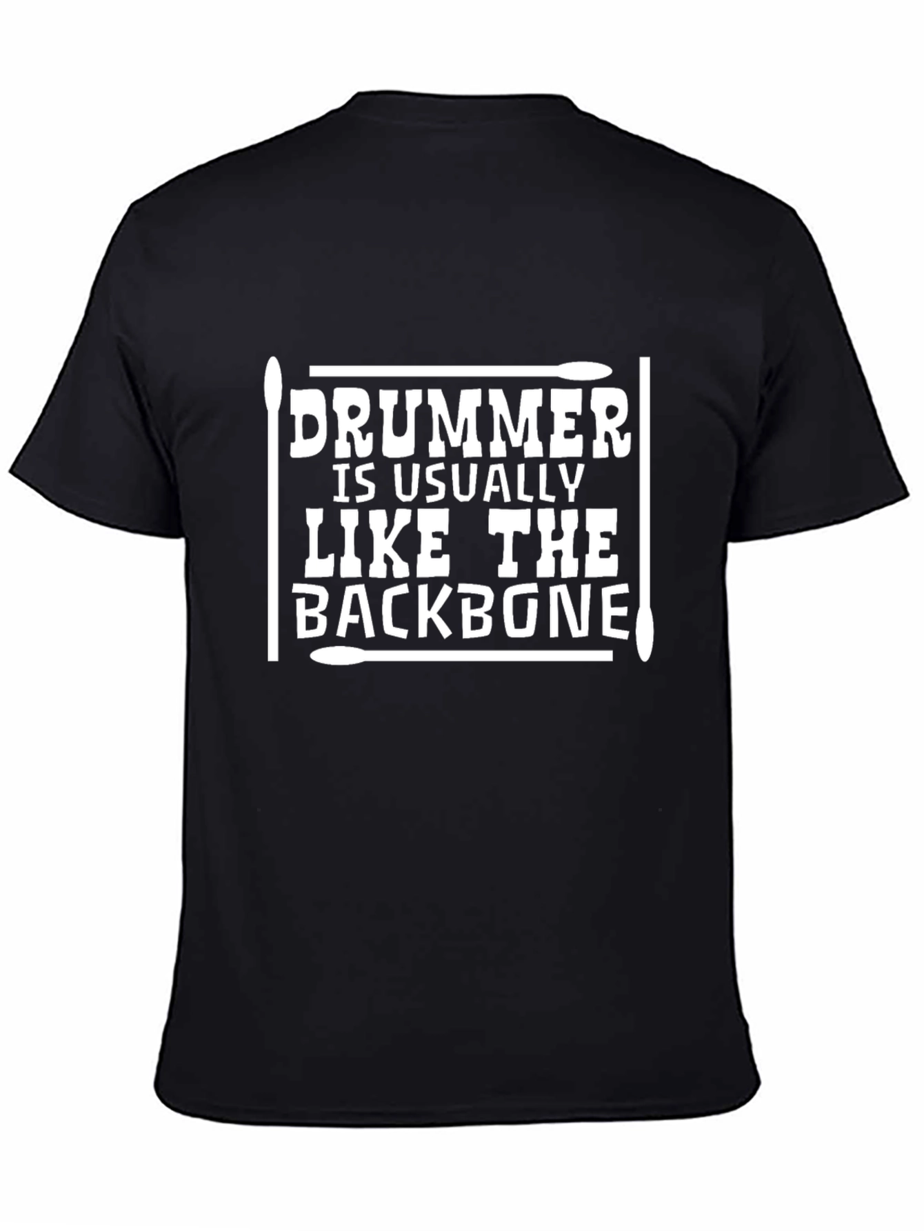 Drummer Backbone Tee - Music Lovers T-Shirt
