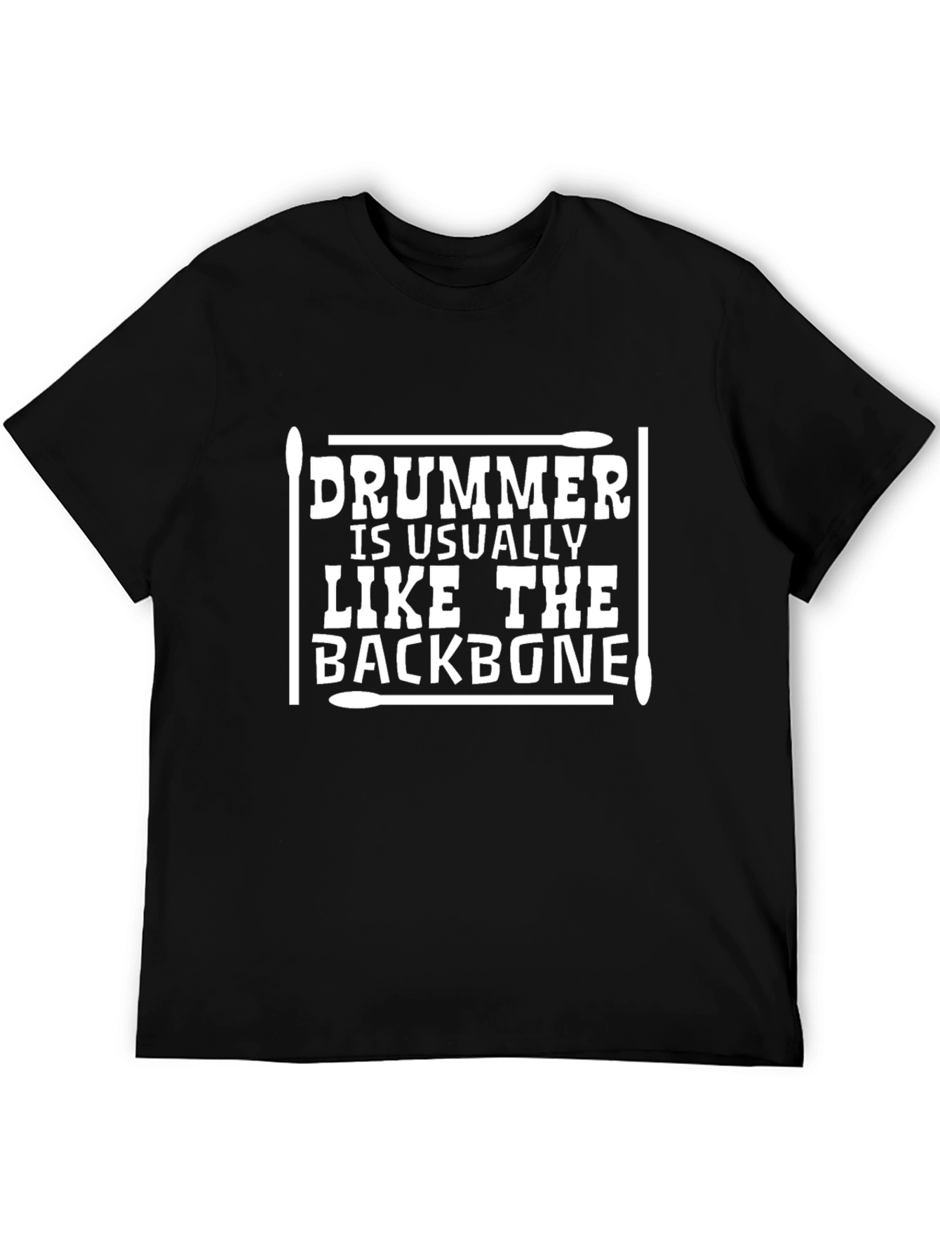 Drummer Backbone Tee - Music Lovers T-Shirt