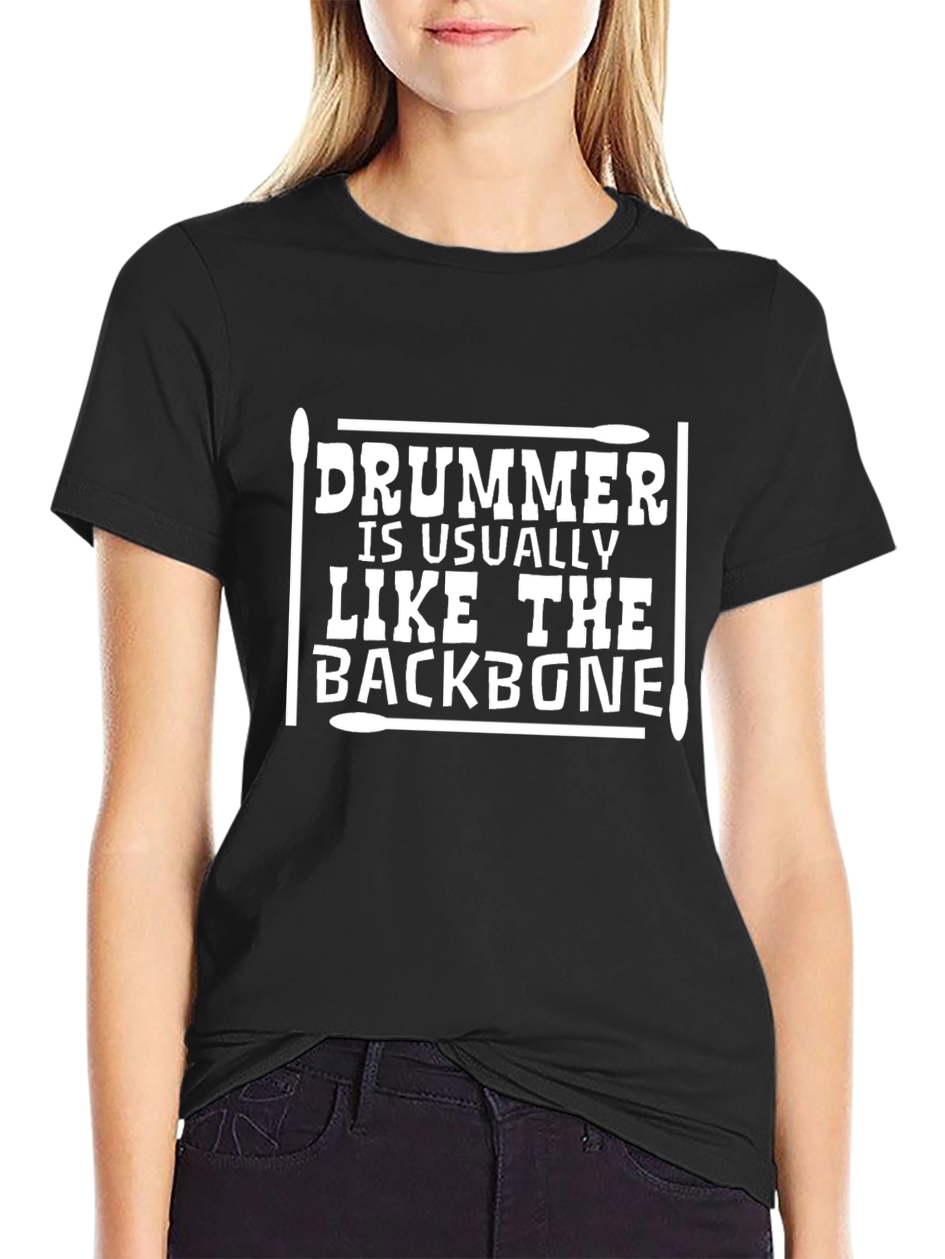 Drummer Backbone Tee - Music Lovers T-Shirt