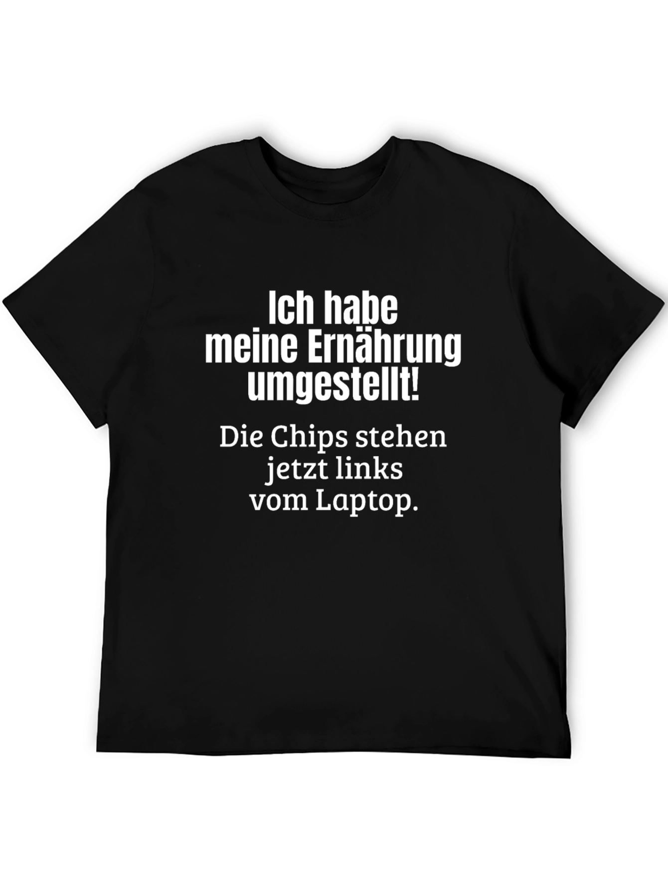 Funny German Diet Chips Laptop T-Shirt