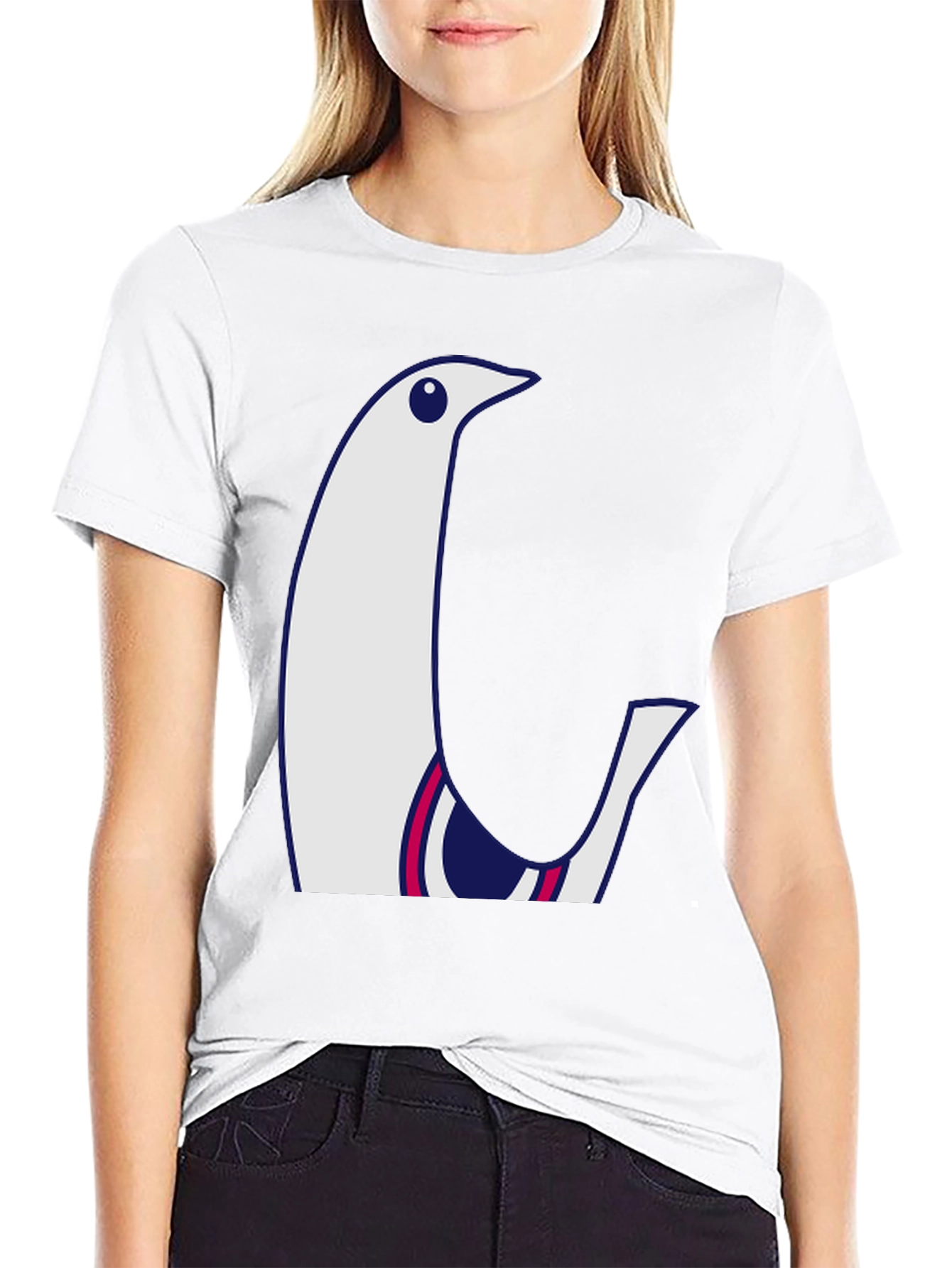 Stylish Black T-Shirt with Unique Penguin Design