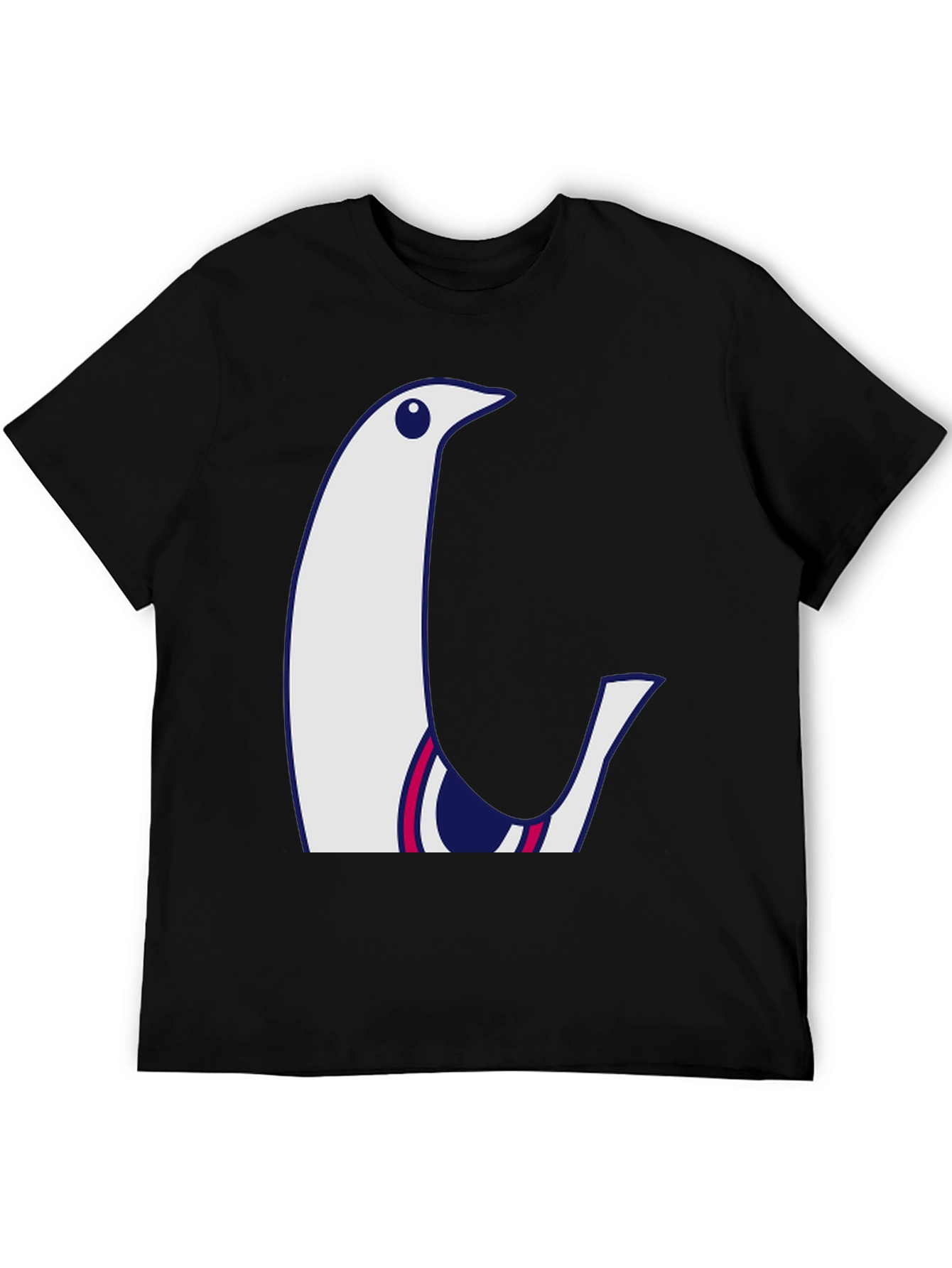 Stylish Black T-Shirt with Unique Penguin Design