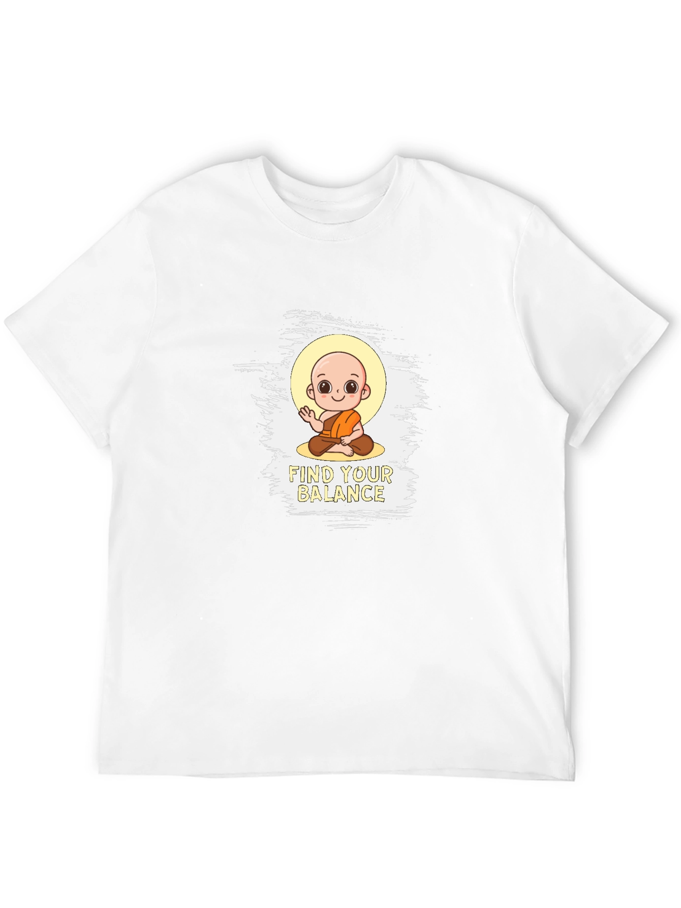 Find Your Balance T-Shirt - Cute Monk Design