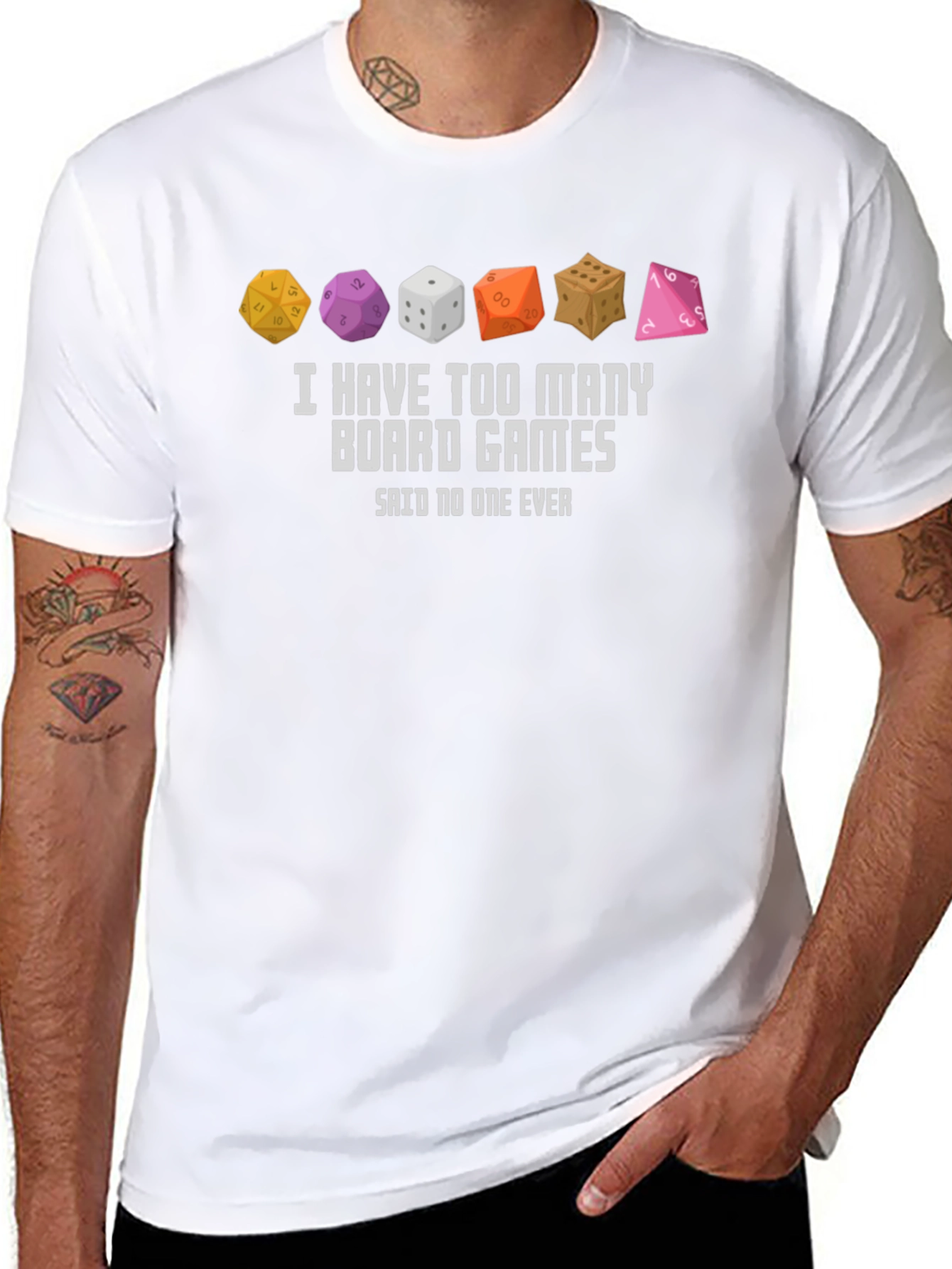 Board Game Dice T-Shirt - Too Many Games!