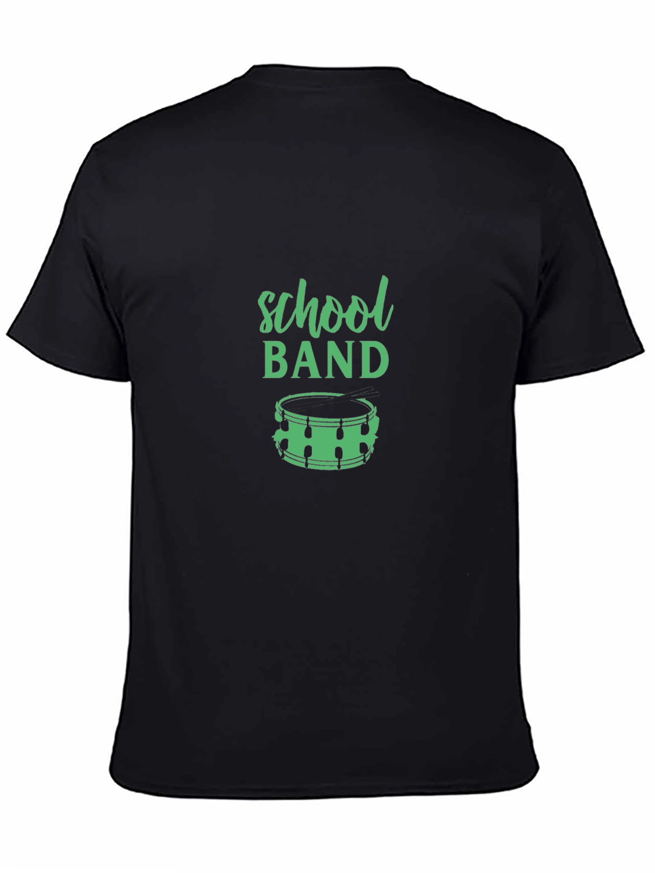 School Band Drummer Graphic Tee - Black