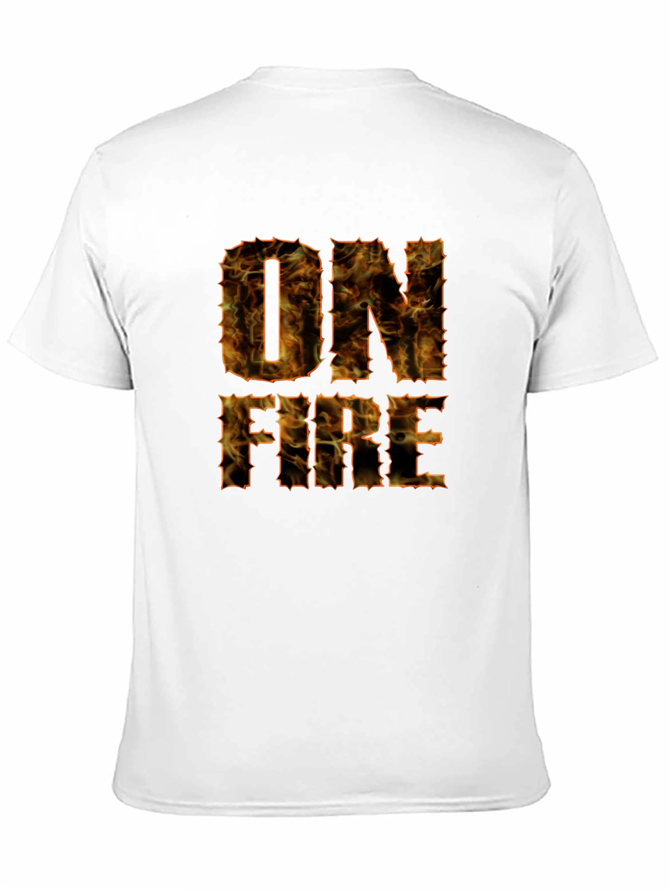 On Fire Graphic T-Shirt - Bold Flame Design