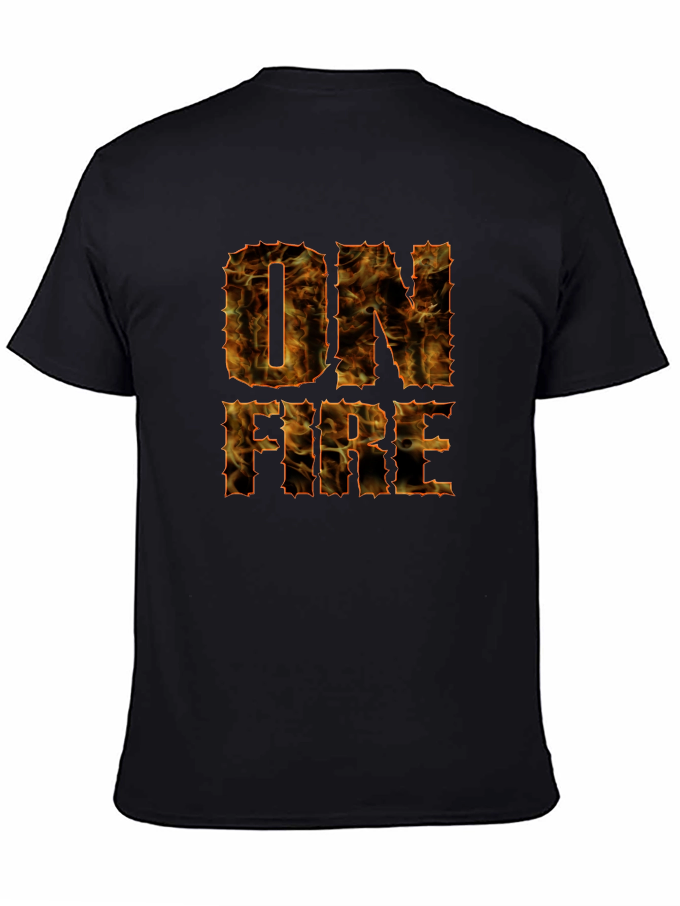 On Fire Graphic T-Shirt - Bold Flame Design