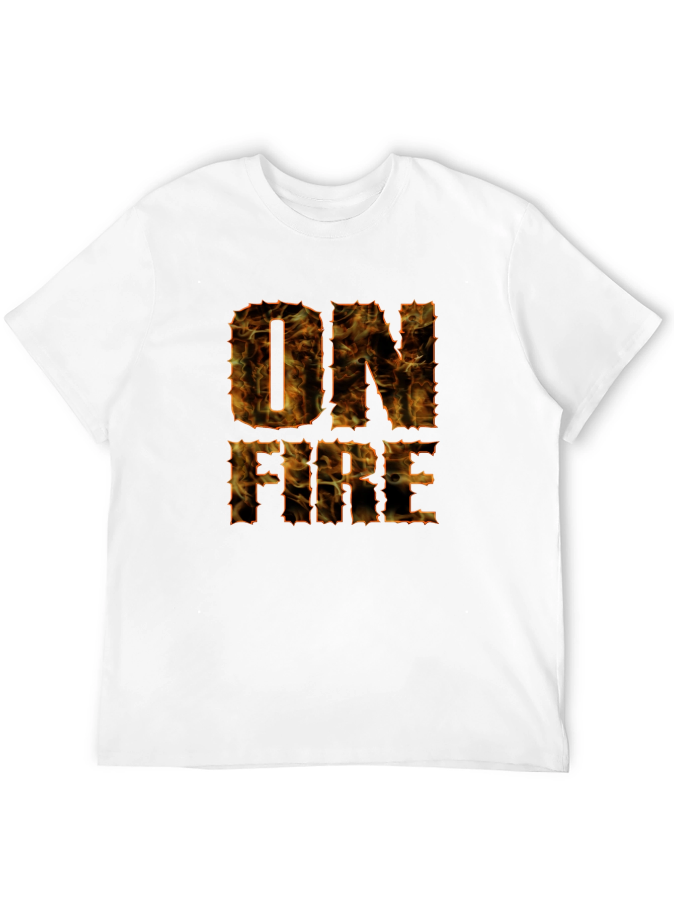 On Fire Graphic T-Shirt - Bold Flame Design