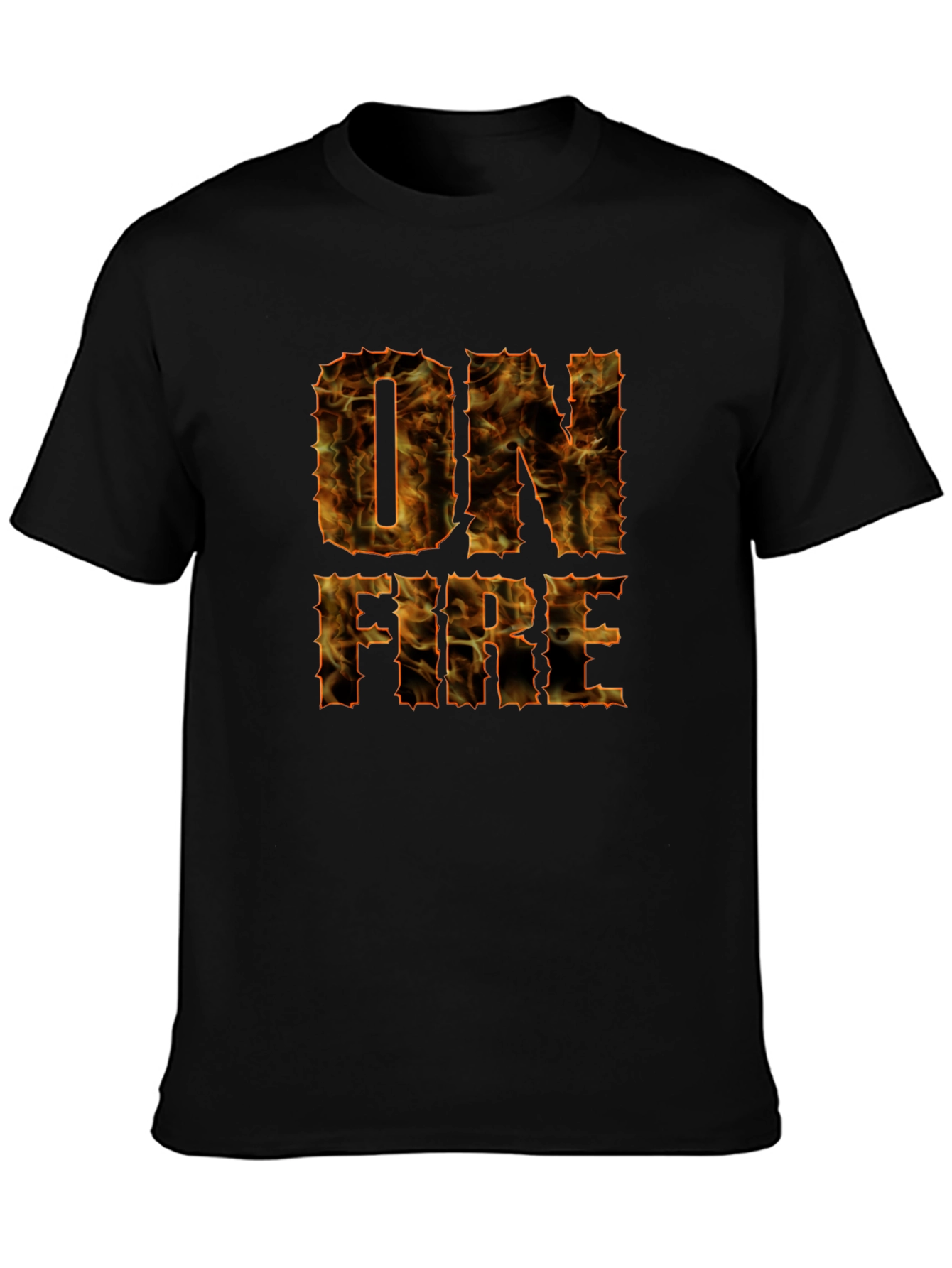 On Fire Graphic T-Shirt - Bold Flame Design