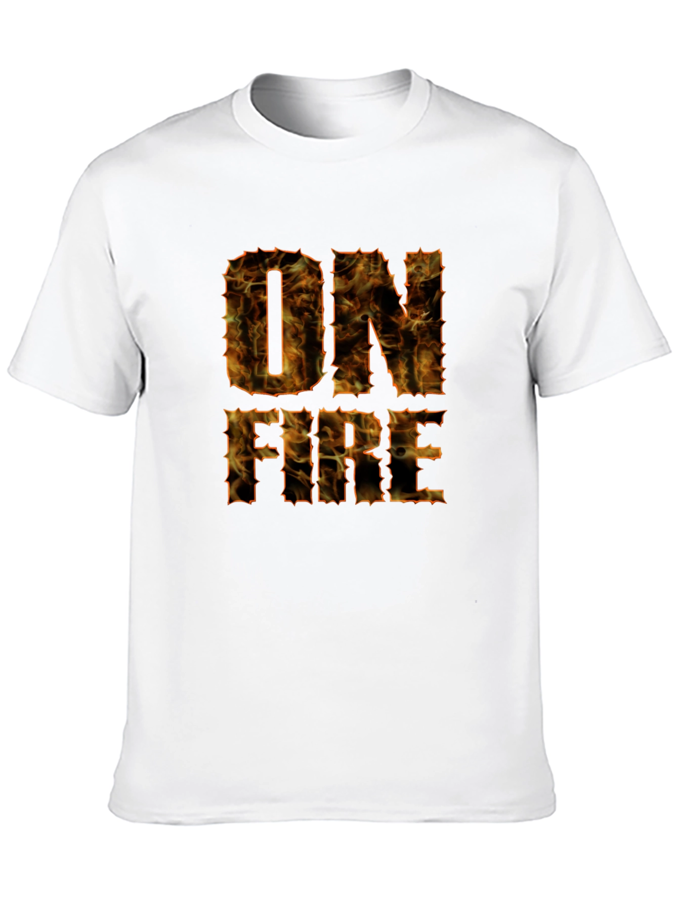 On Fire Graphic T-Shirt - Bold Flame Design
