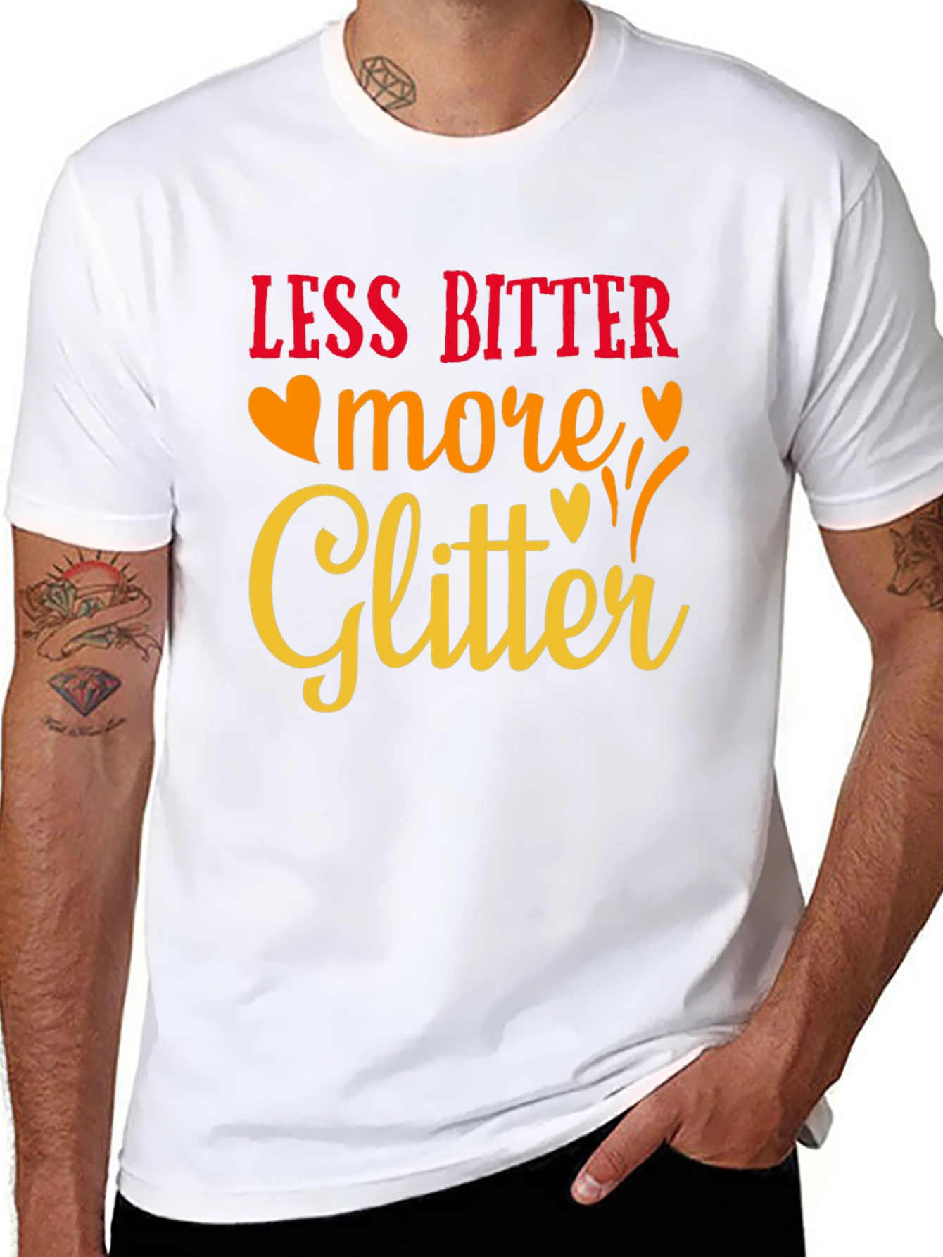 Less Bitter More Glitter Black Graphic Tee