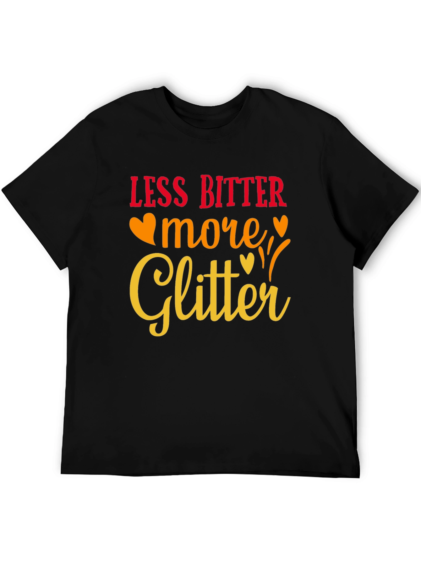 Less Bitter More Glitter Black Graphic Tee