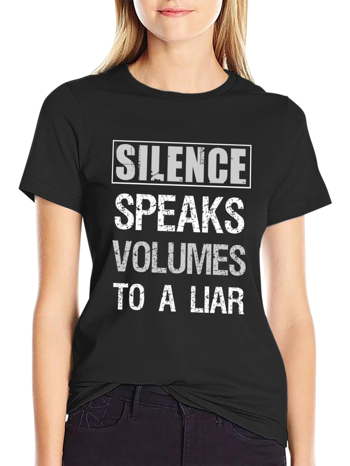Silence Speaks Volumes Graphic T-Shirt