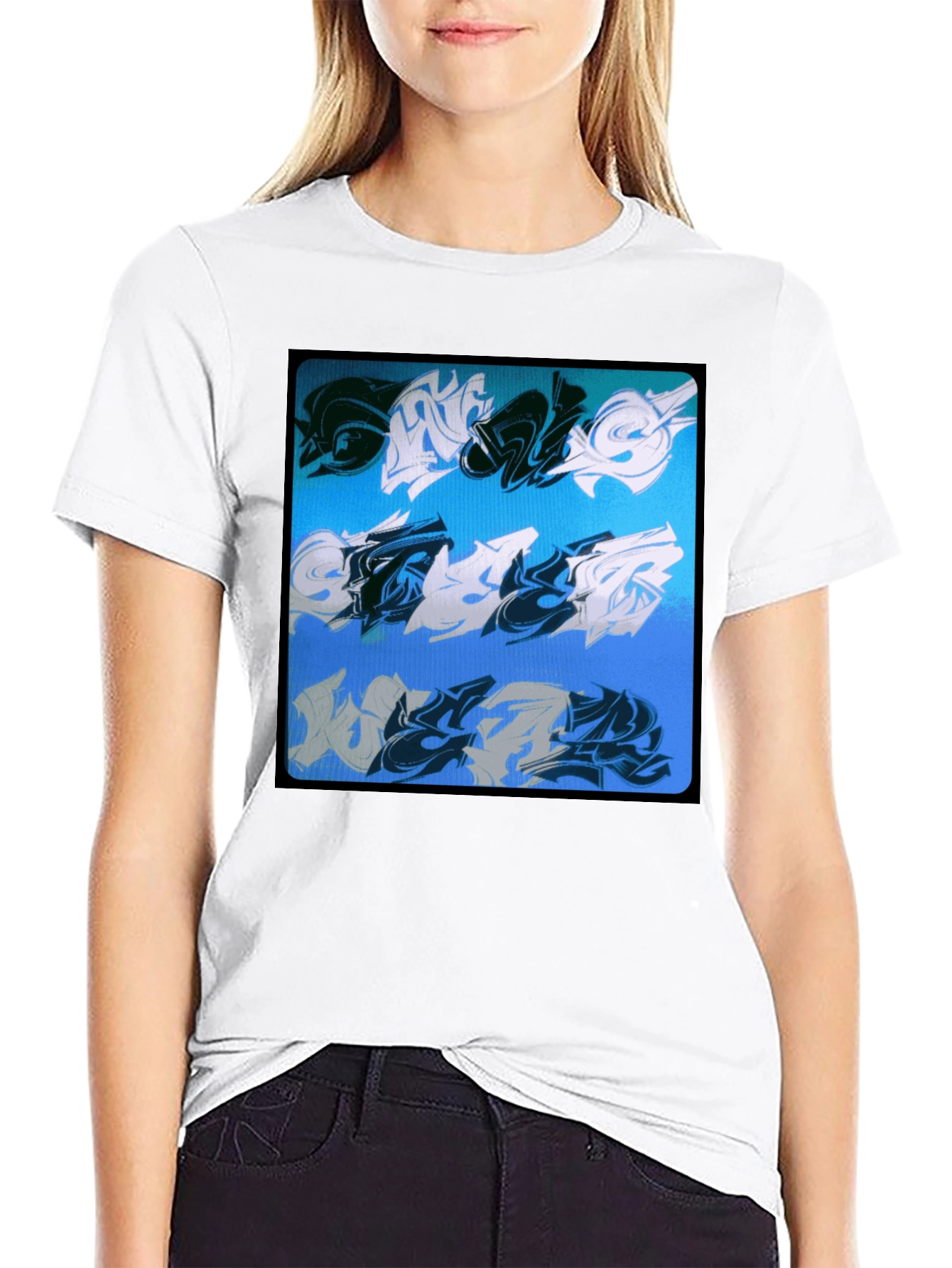 Abstract Graffiti Art Black Tee