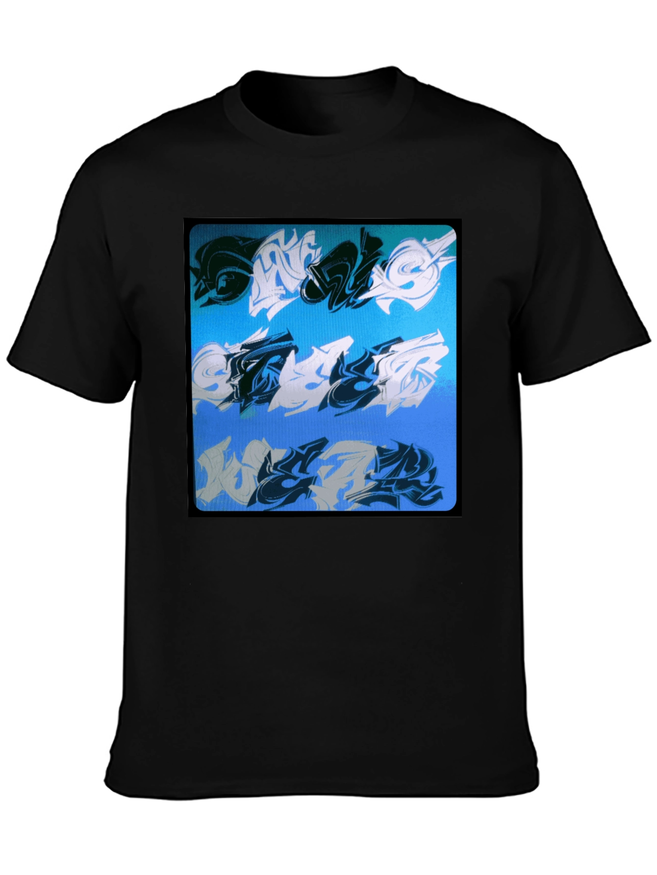 Abstract Graffiti Art Black Tee
