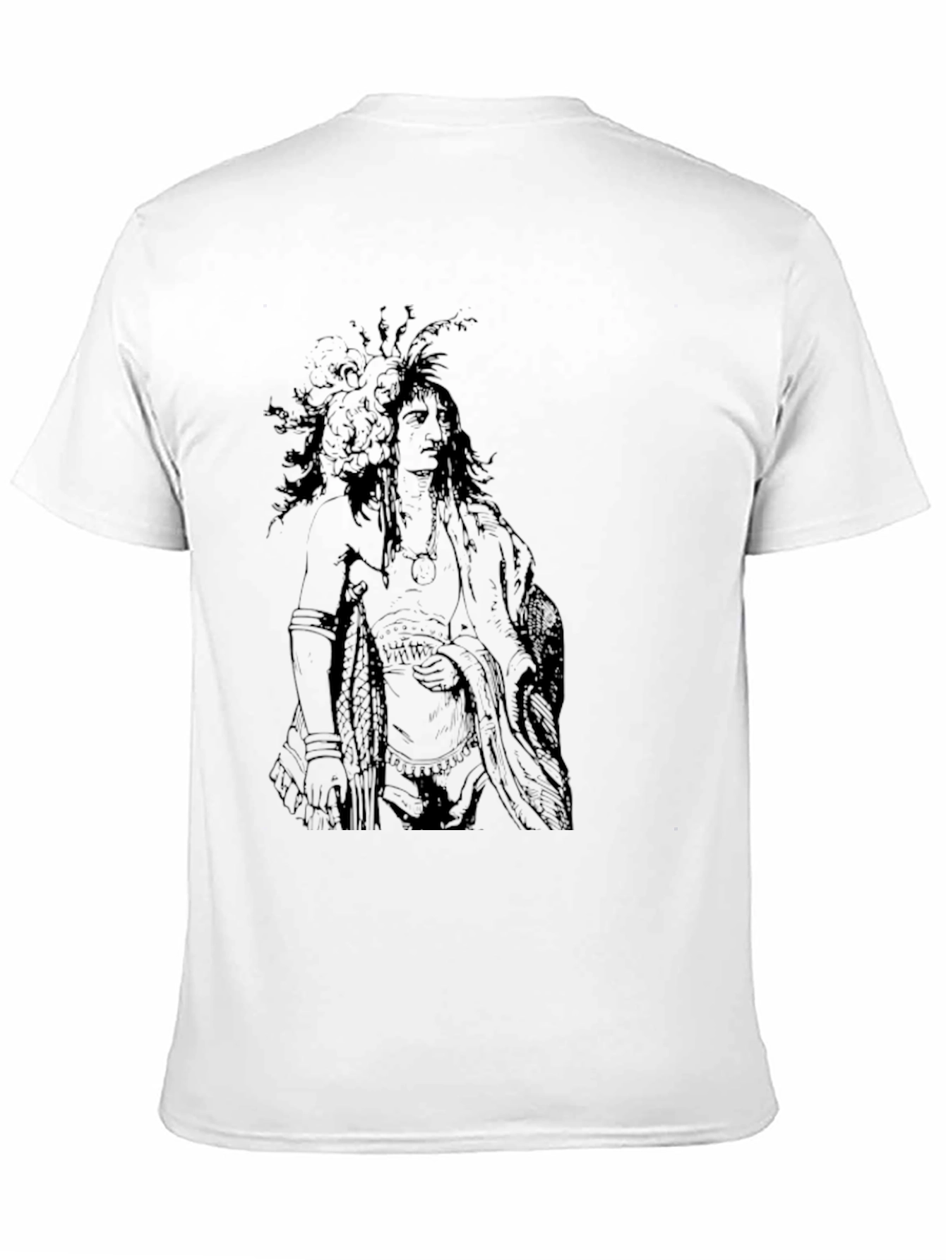 Native American Graphic T-Shirt - Black Cotton Tee