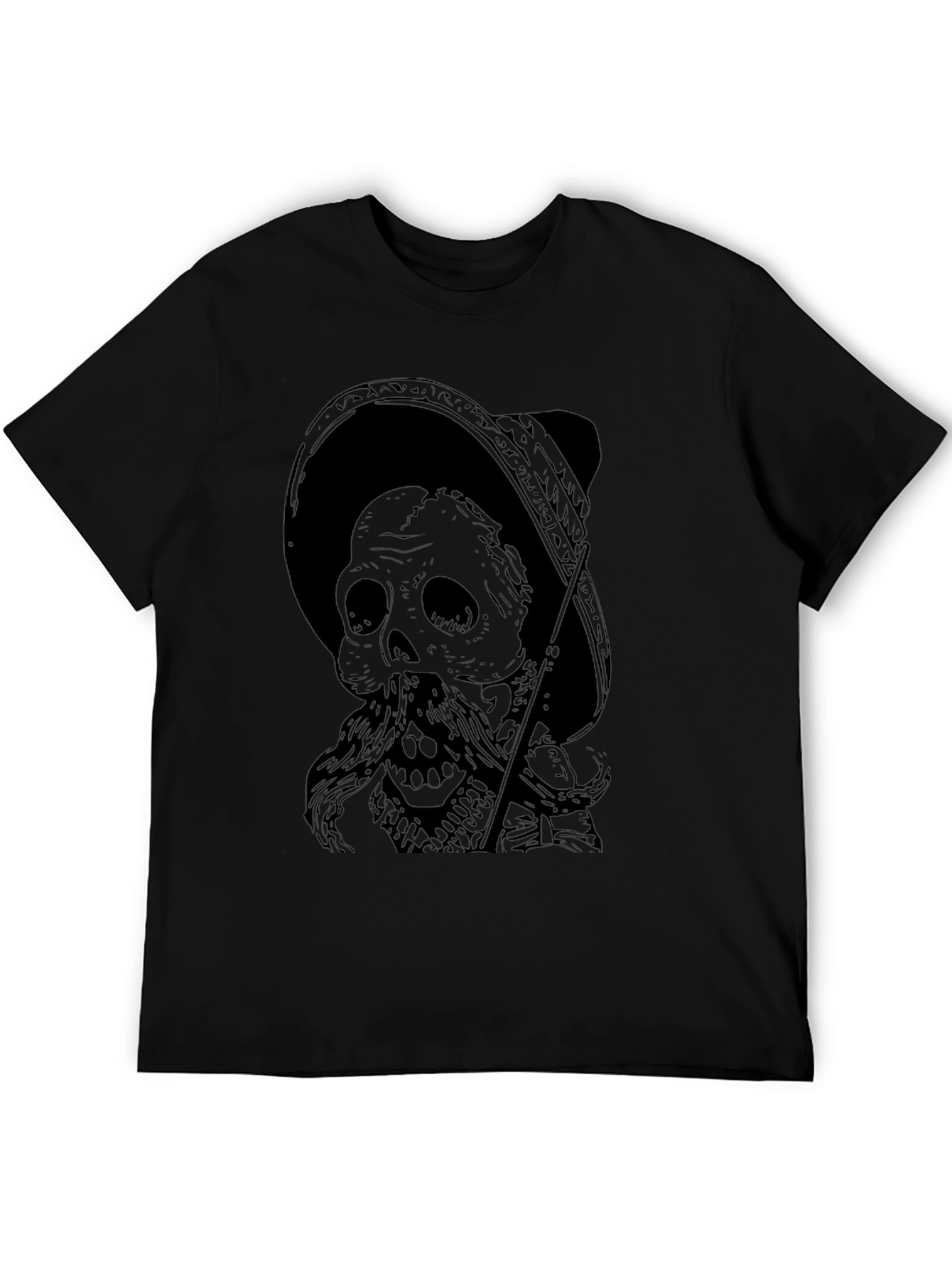 Mariachi Skull Graphic Tee - Mens Black T-Shirt