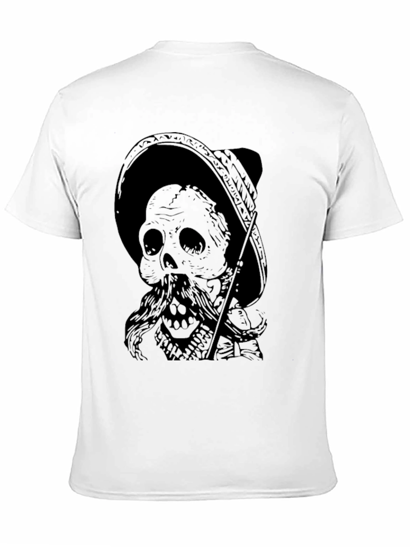 Mariachi Skull Graphic Tee - Mens Black T-Shirt
