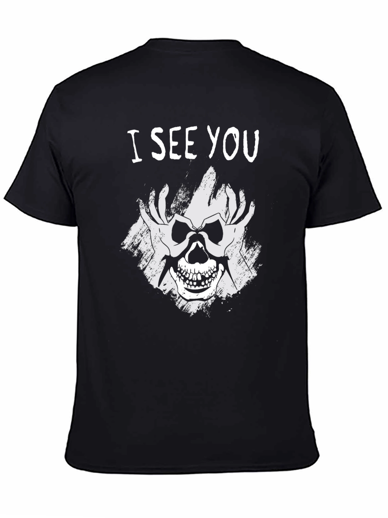 I See You Skull Graphic Tee - Black