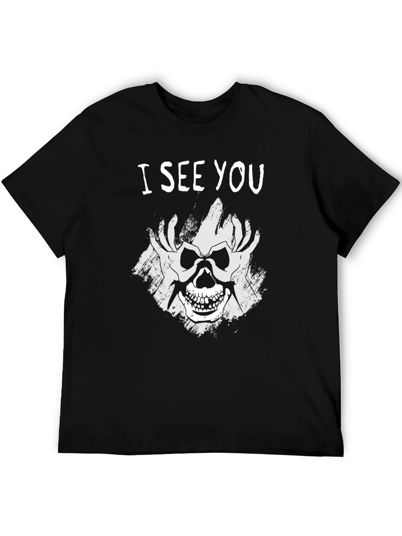 I See You Skull Graphic Tee - Black