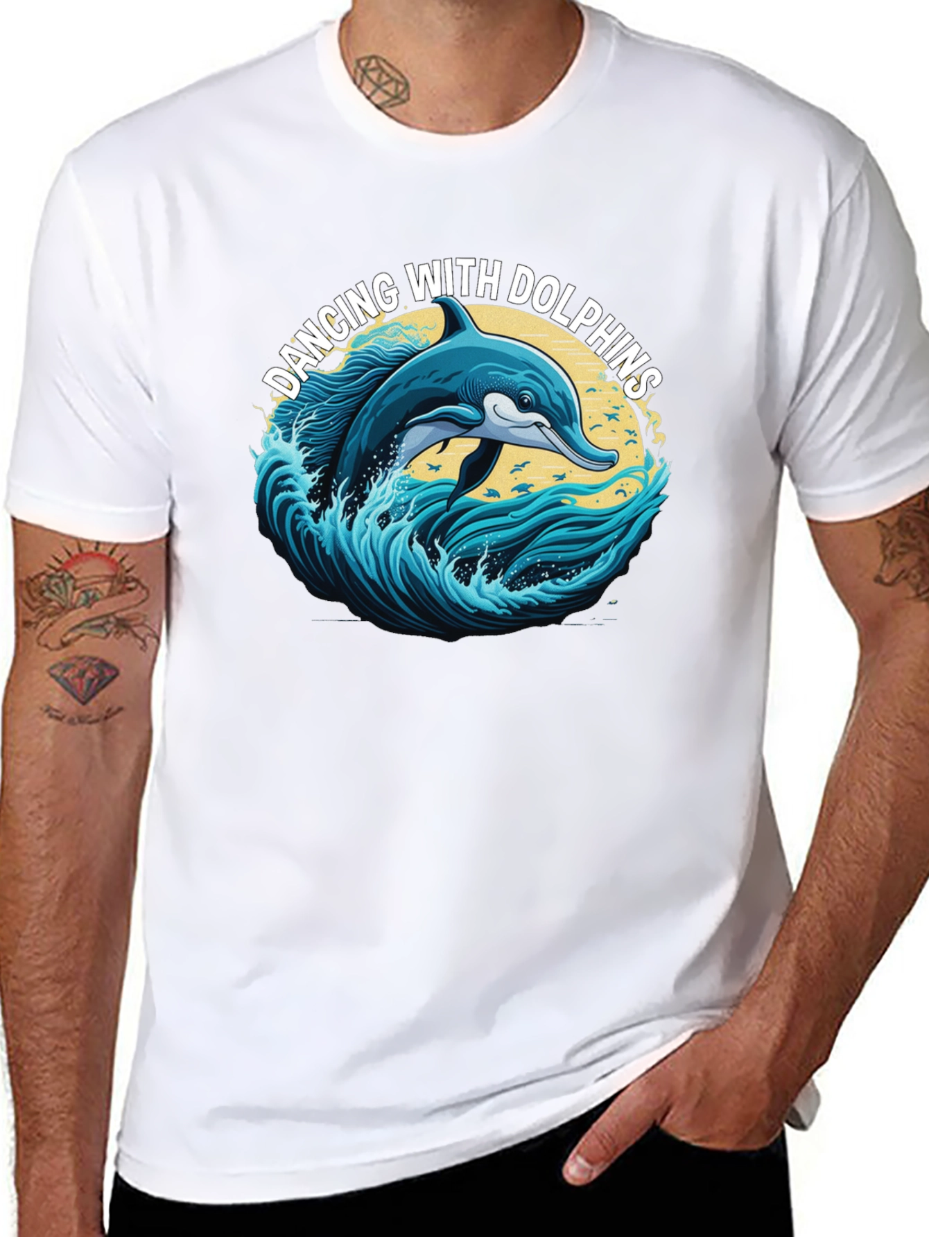 Dancing with Dolphins Graphic T-Shirt