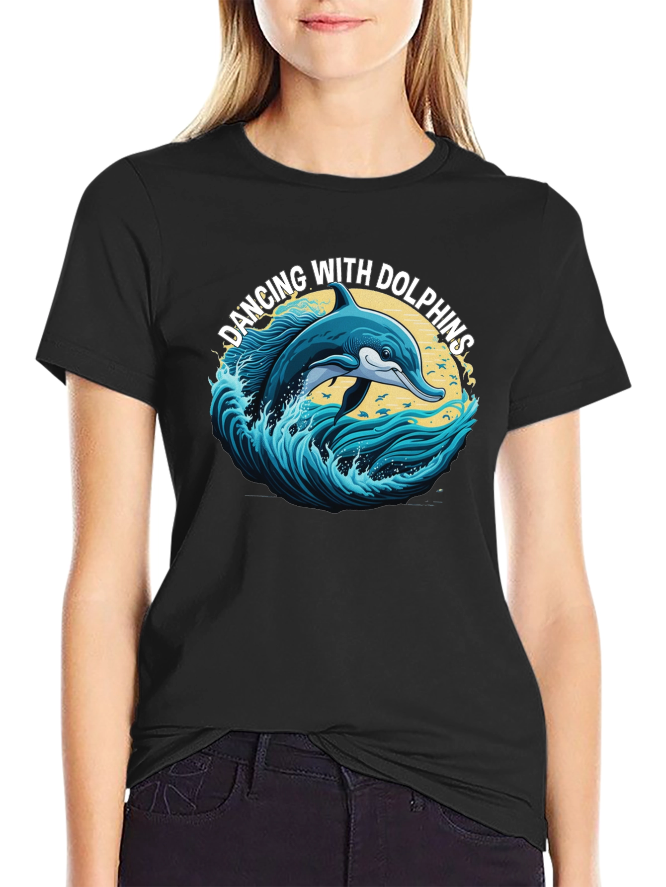 Dancing with Dolphins Graphic T-Shirt