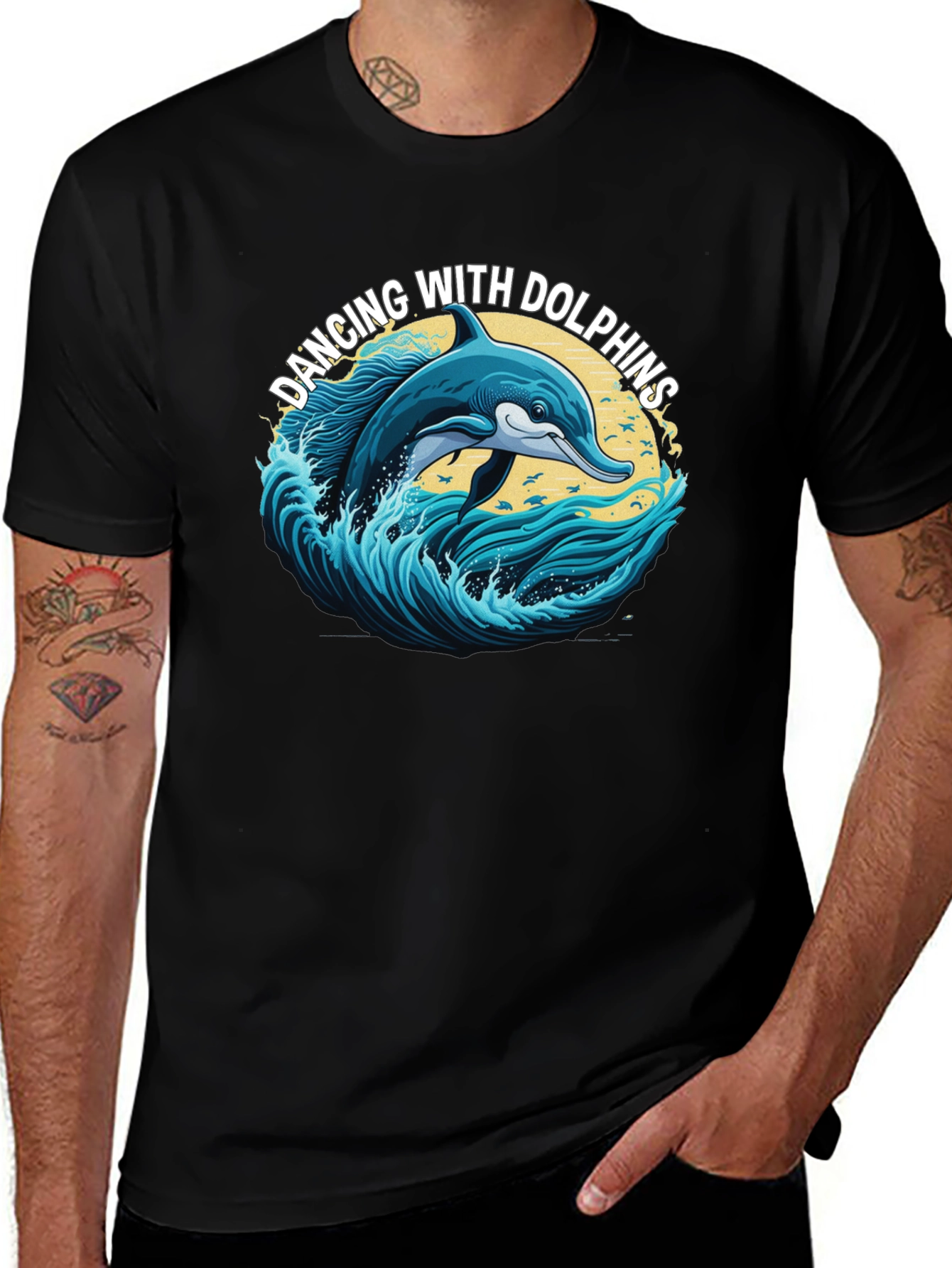 Dancing with Dolphins Graphic T-Shirt