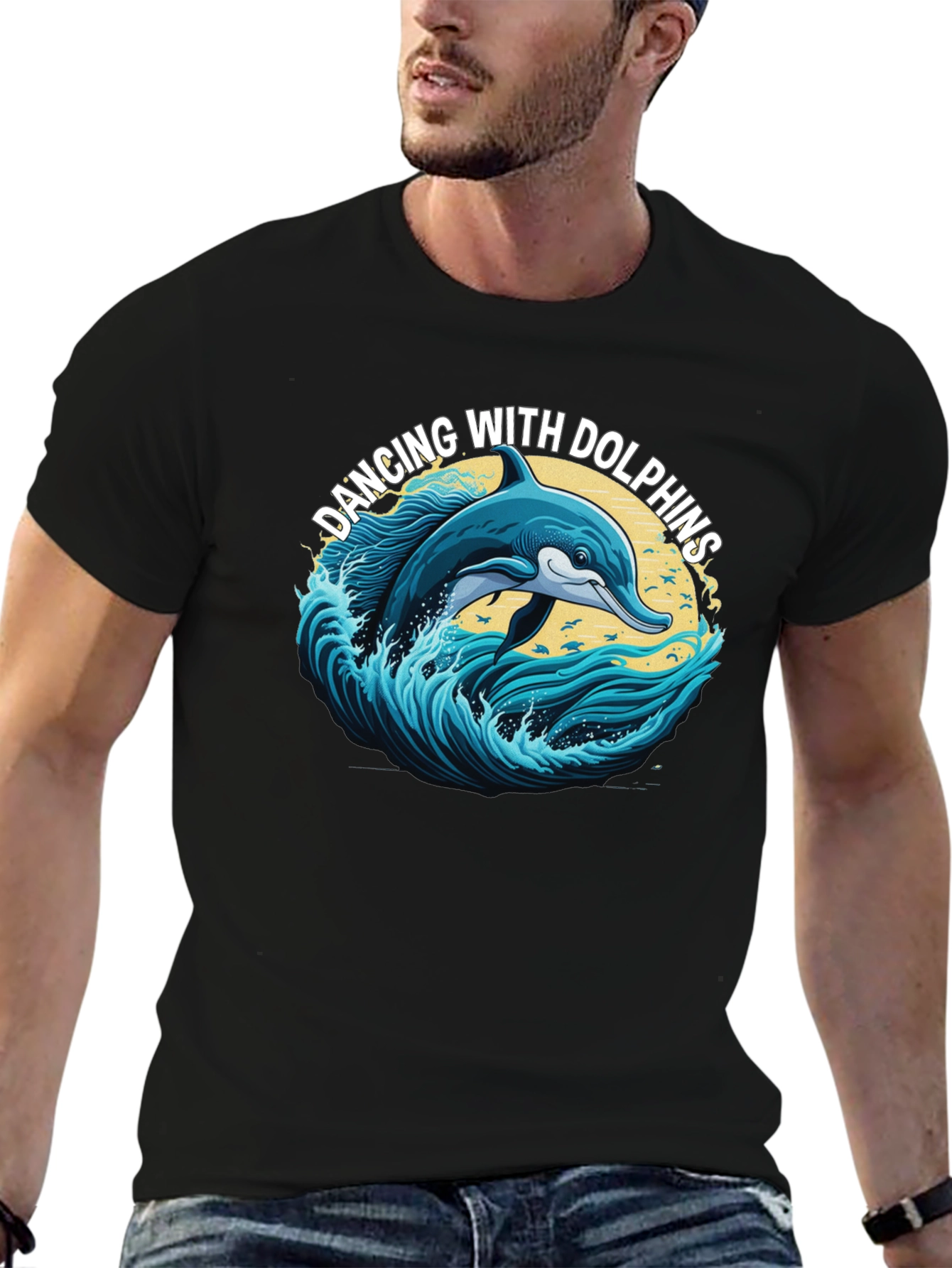 Dancing with Dolphins Graphic T-Shirt