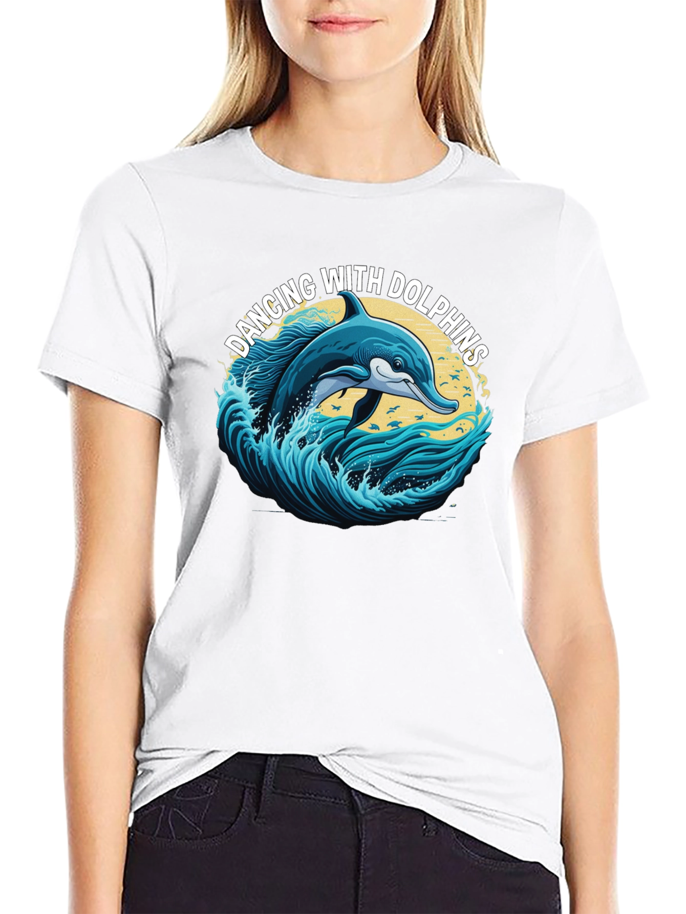 Dancing with Dolphins Graphic T-Shirt