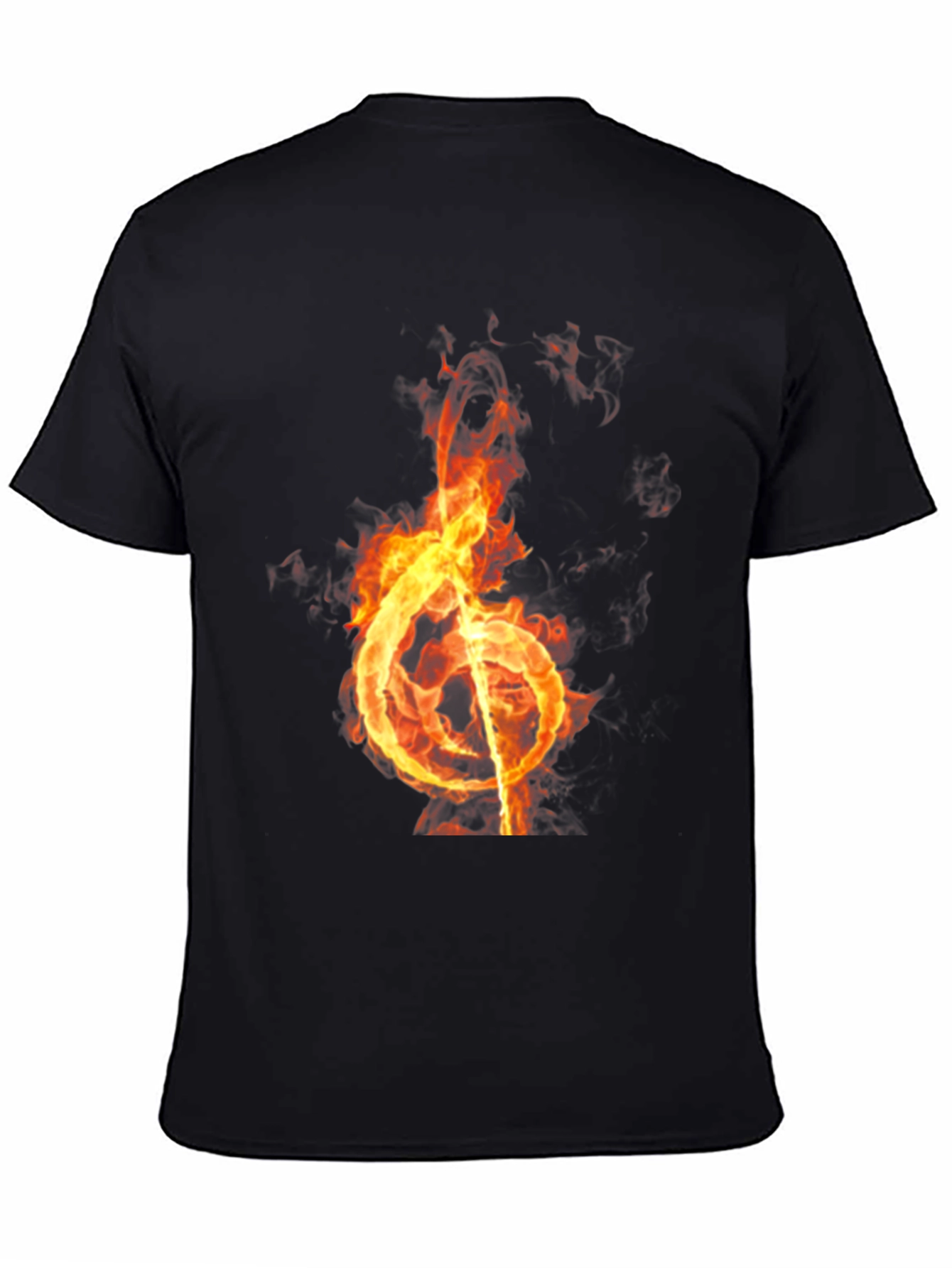 Burning Note Graphic Tee - Black T-Shirt