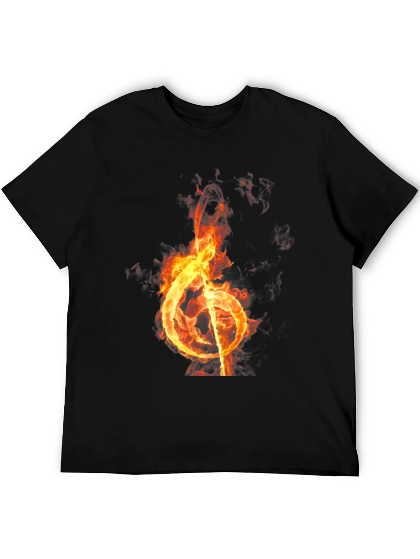 Burning Note Graphic Tee - Black T-Shirt