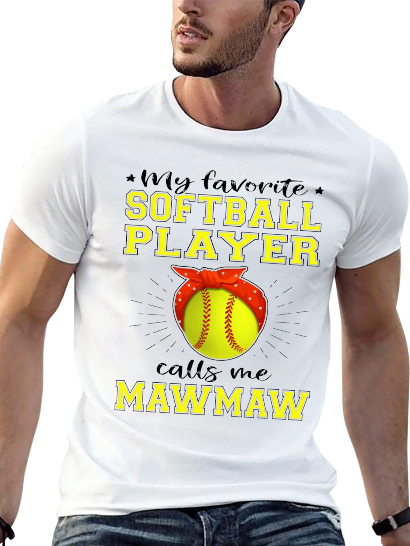 Softball Mawmaw T-Shirt - Gift for Grandma