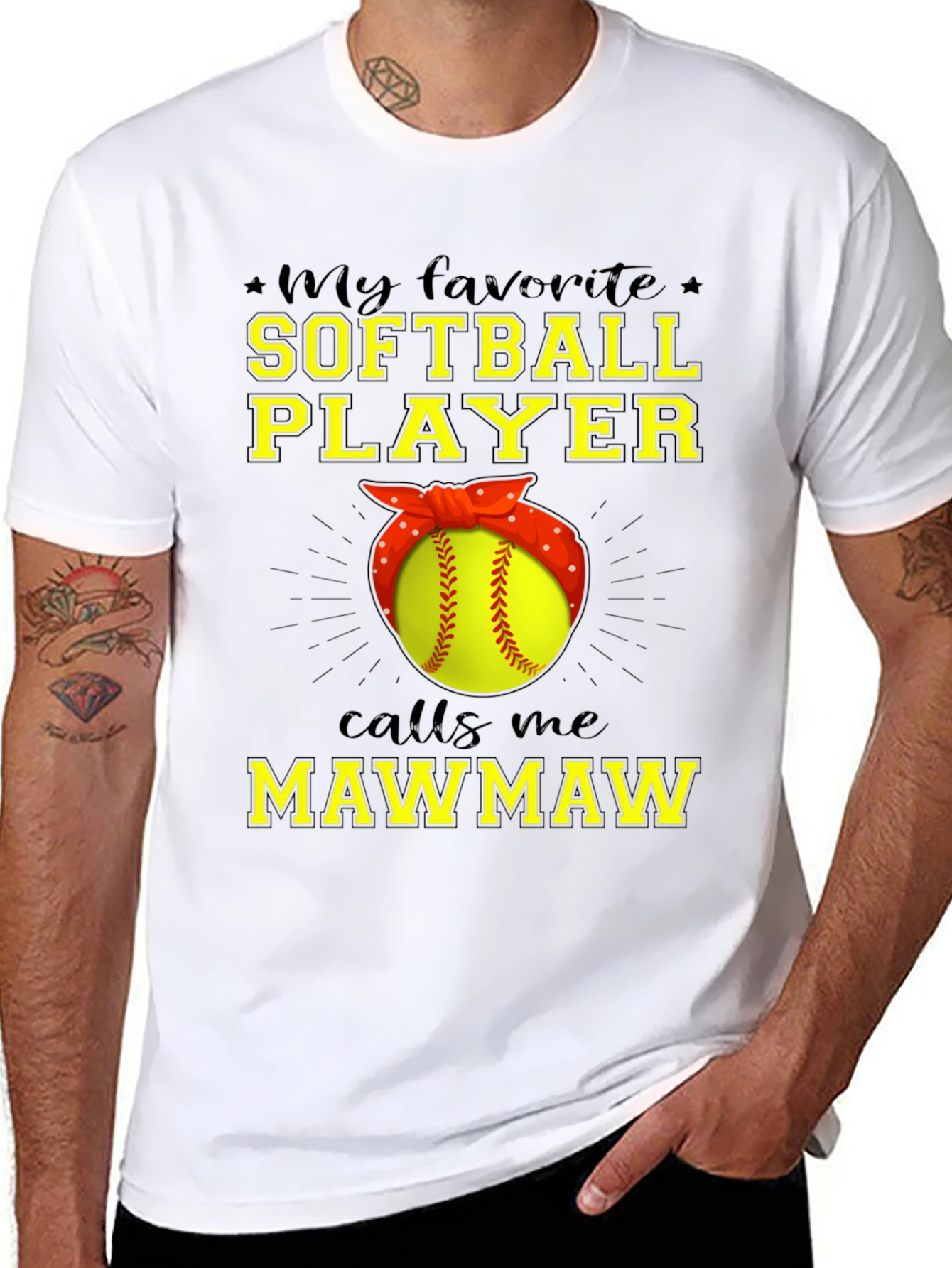 Softball Mawmaw T-Shirt - Gift for Grandma