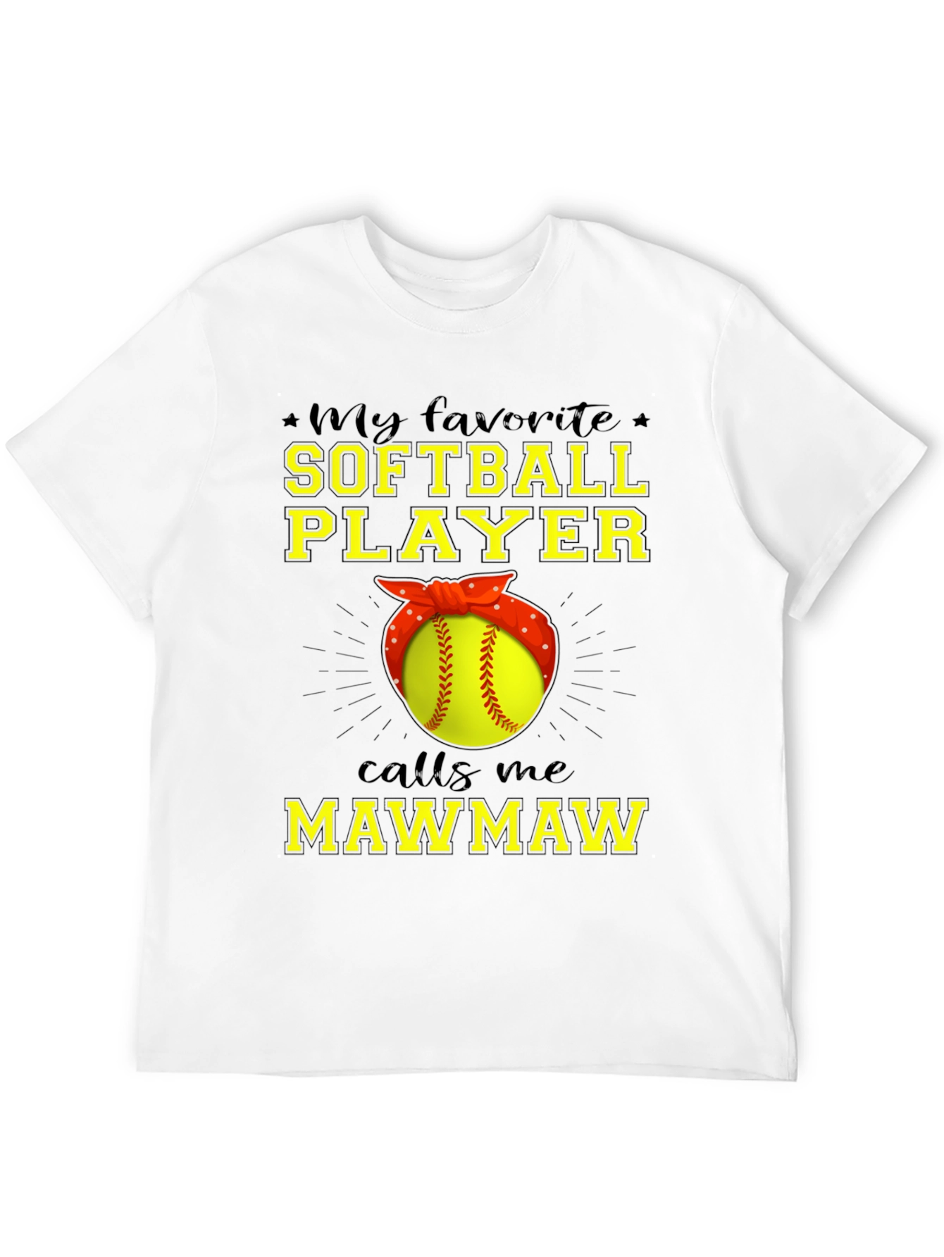 Softball Mawmaw T-Shirt - Gift for Grandma