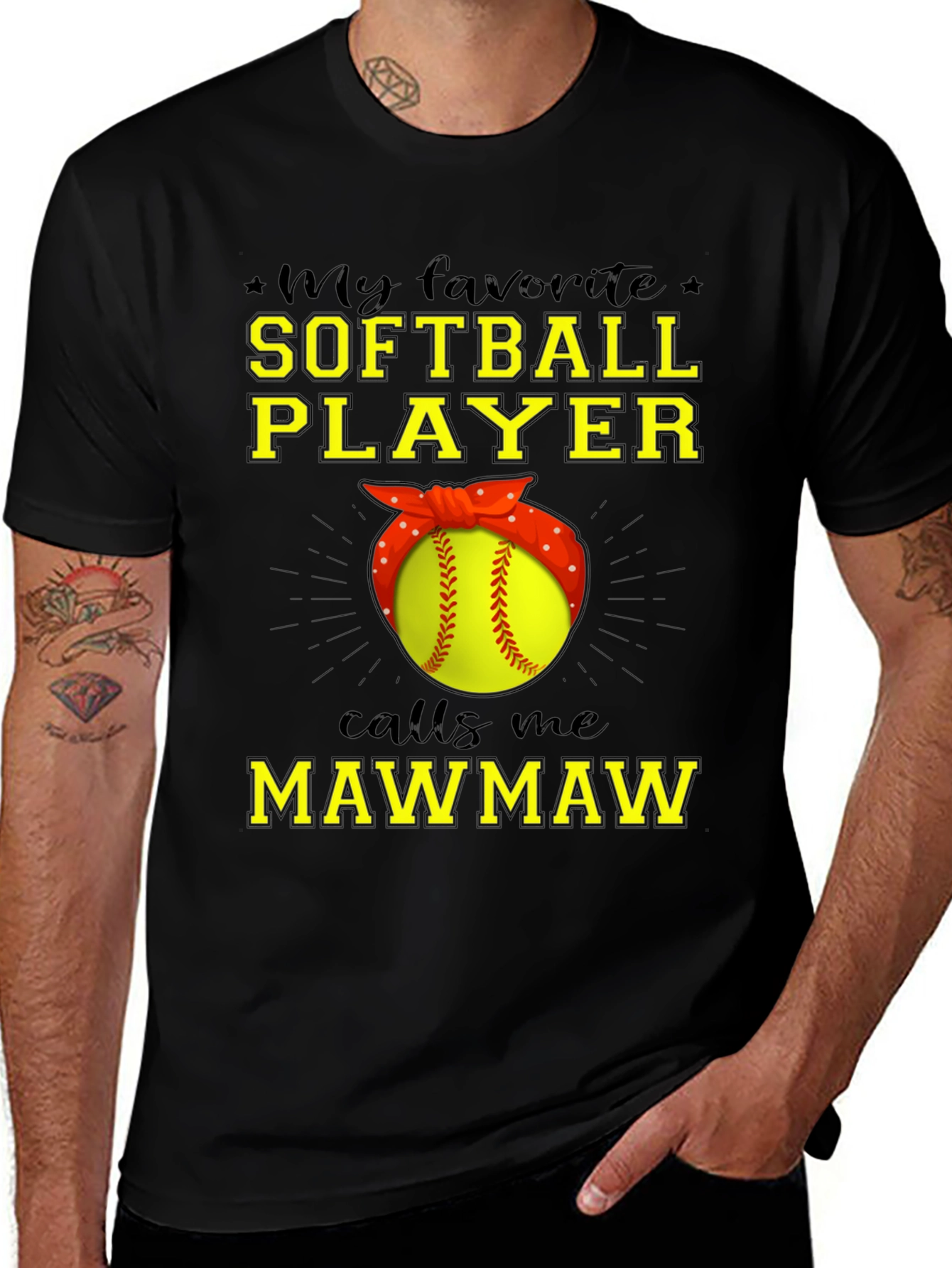 Softball Mawmaw T-Shirt - Gift for Grandma