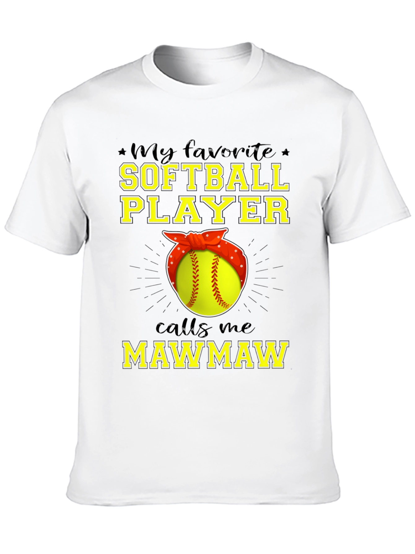 Softball Mawmaw T-Shirt - Gift for Grandma