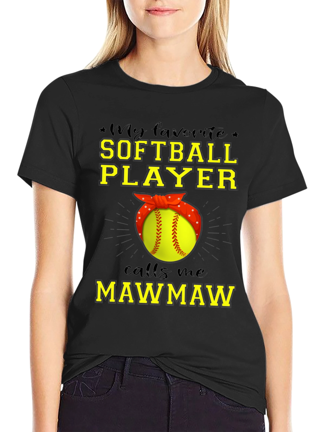 Softball Mawmaw T-Shirt - Gift for Grandma