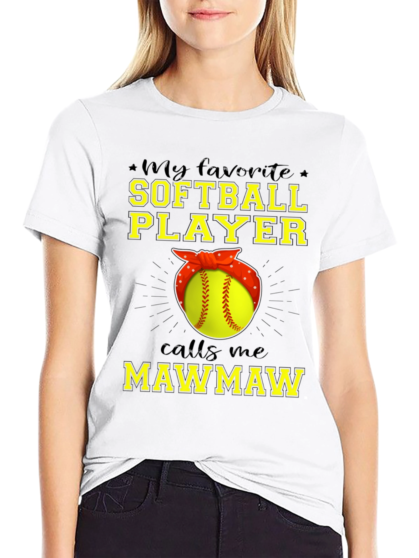 Softball Mawmaw T-Shirt - Gift for Grandma