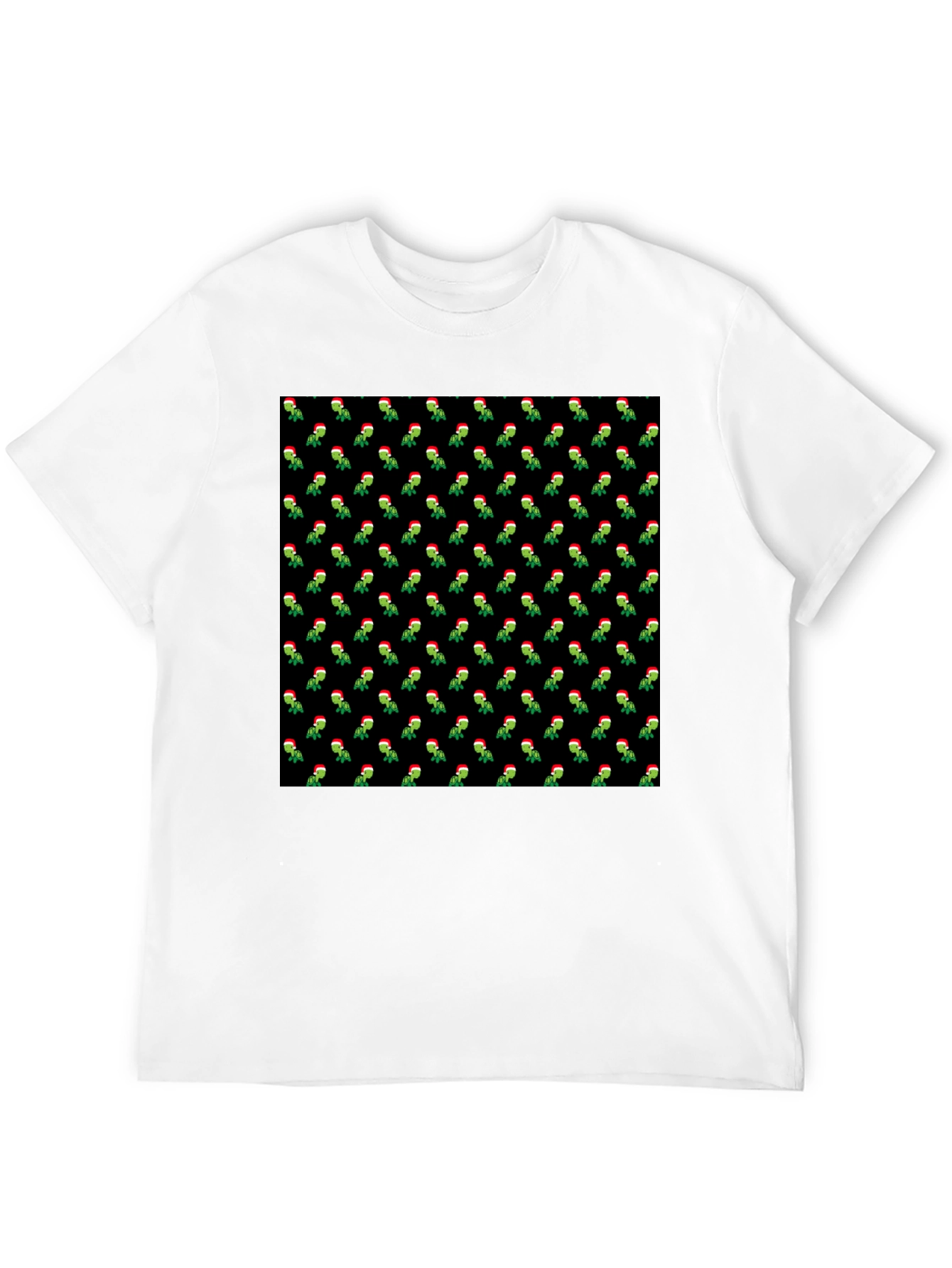 Festive Grinch Pattern T-Shirt
