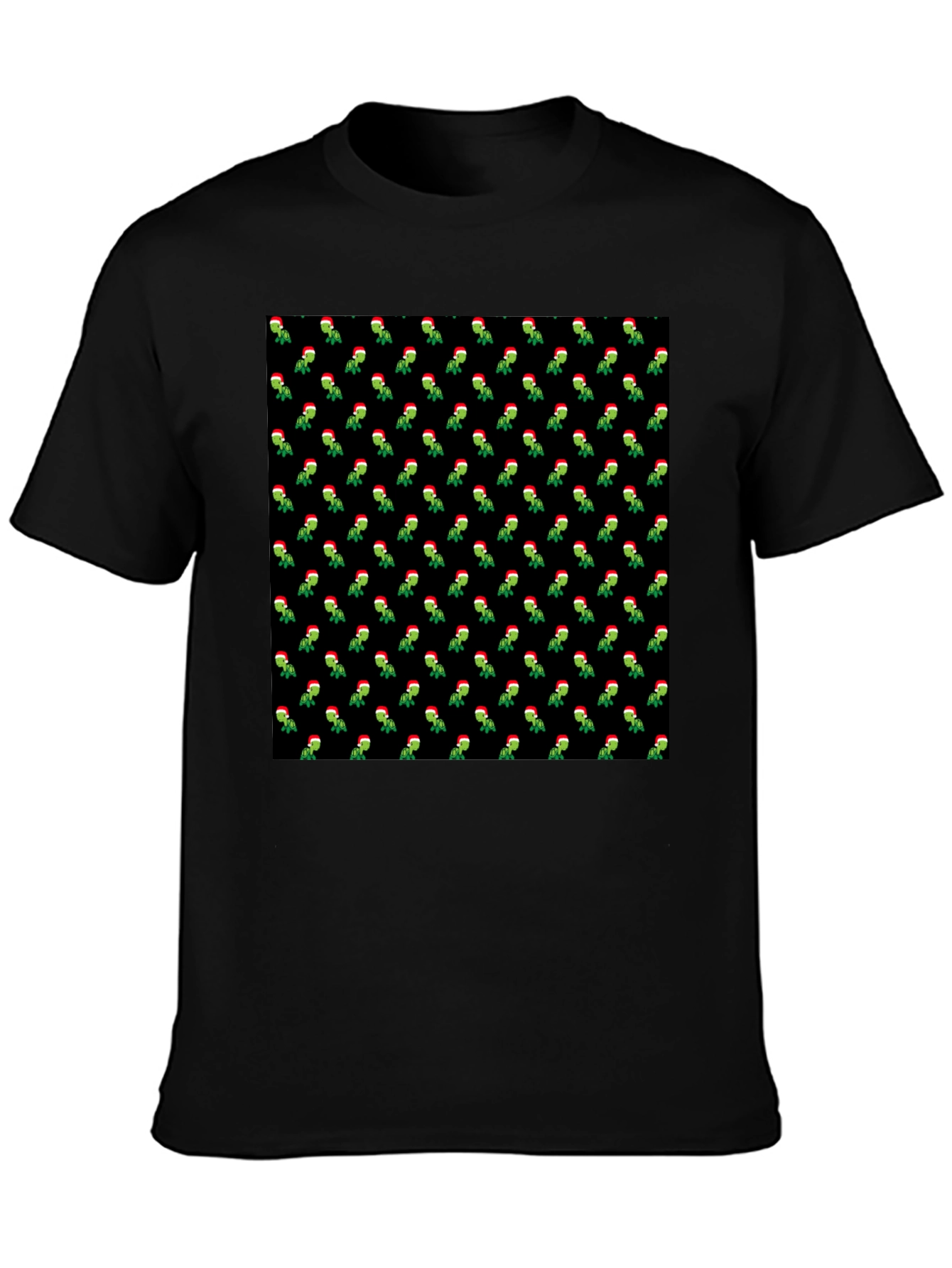 Festive Grinch Pattern T-Shirt