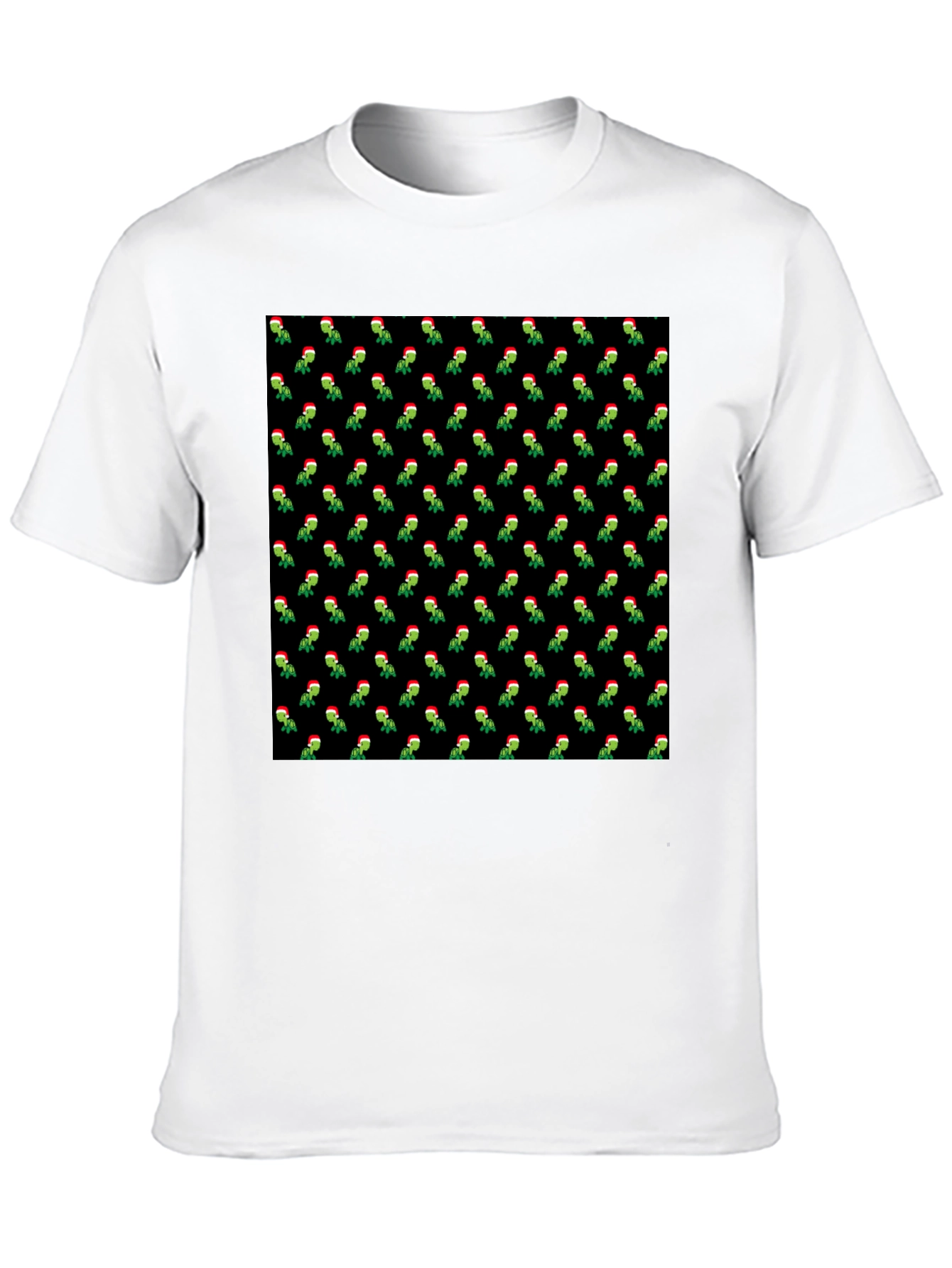 Festive Grinch Pattern T-Shirt