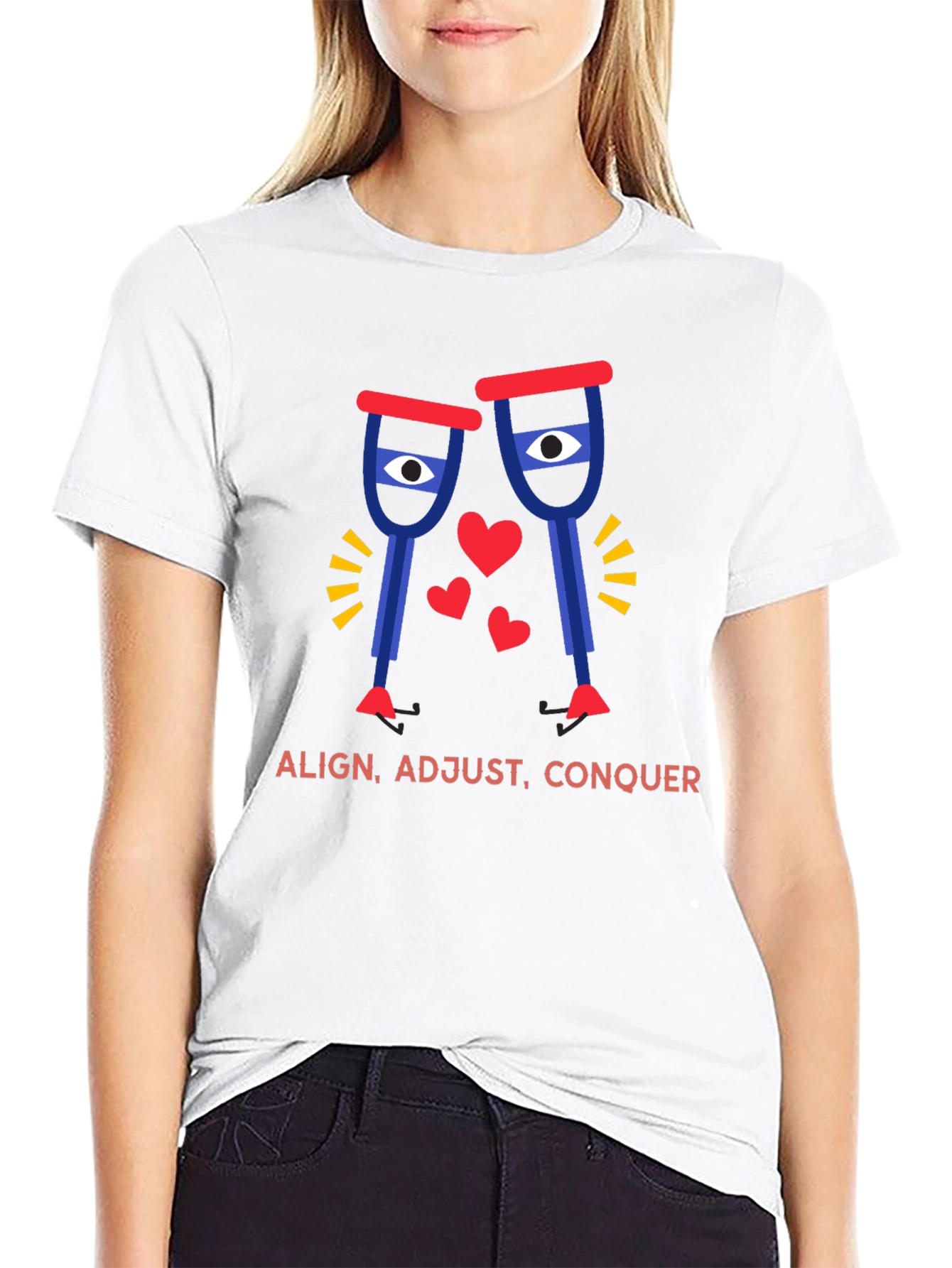 Align Adjust Conquer Crutches Love T-Shirt