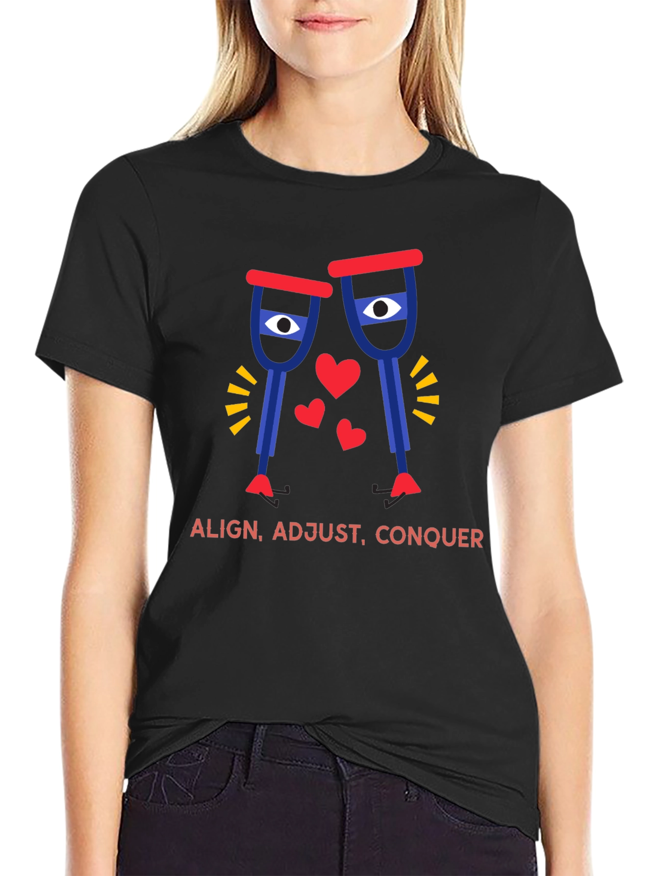 Align Adjust Conquer Crutches Love T-Shirt