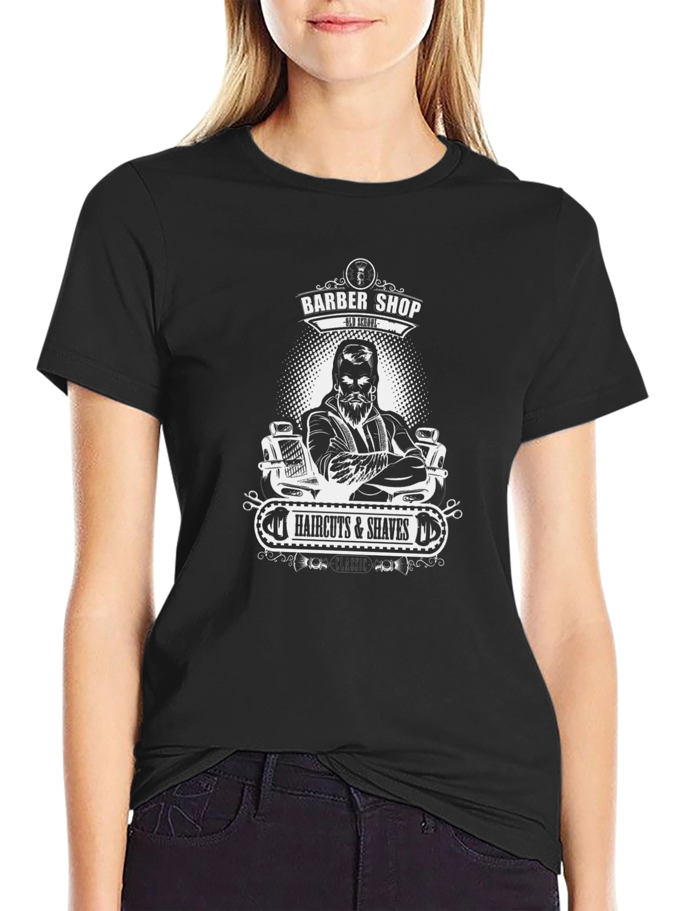 Barber Shop Haircuts & Shaves Graphic T-Shirt