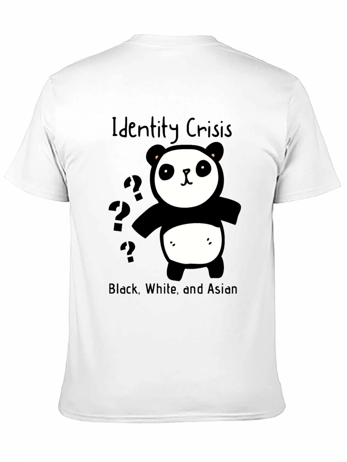 Identity Crisis Panda T-Shirt - Black White & Asian