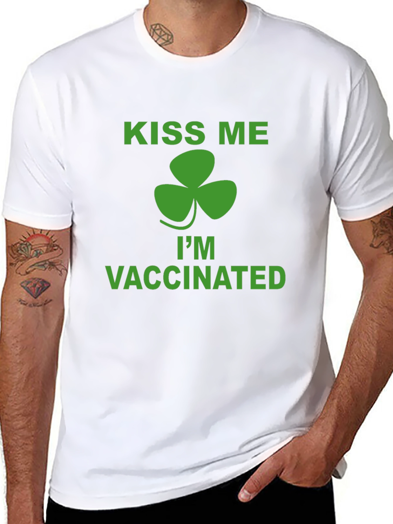Kiss Me Im Vaccinated St. Patricks Day T-Shirt