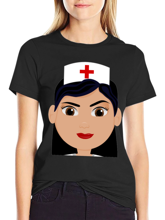 Nurse Cartoon Graphic Tee - Unisex Black T-Shirt