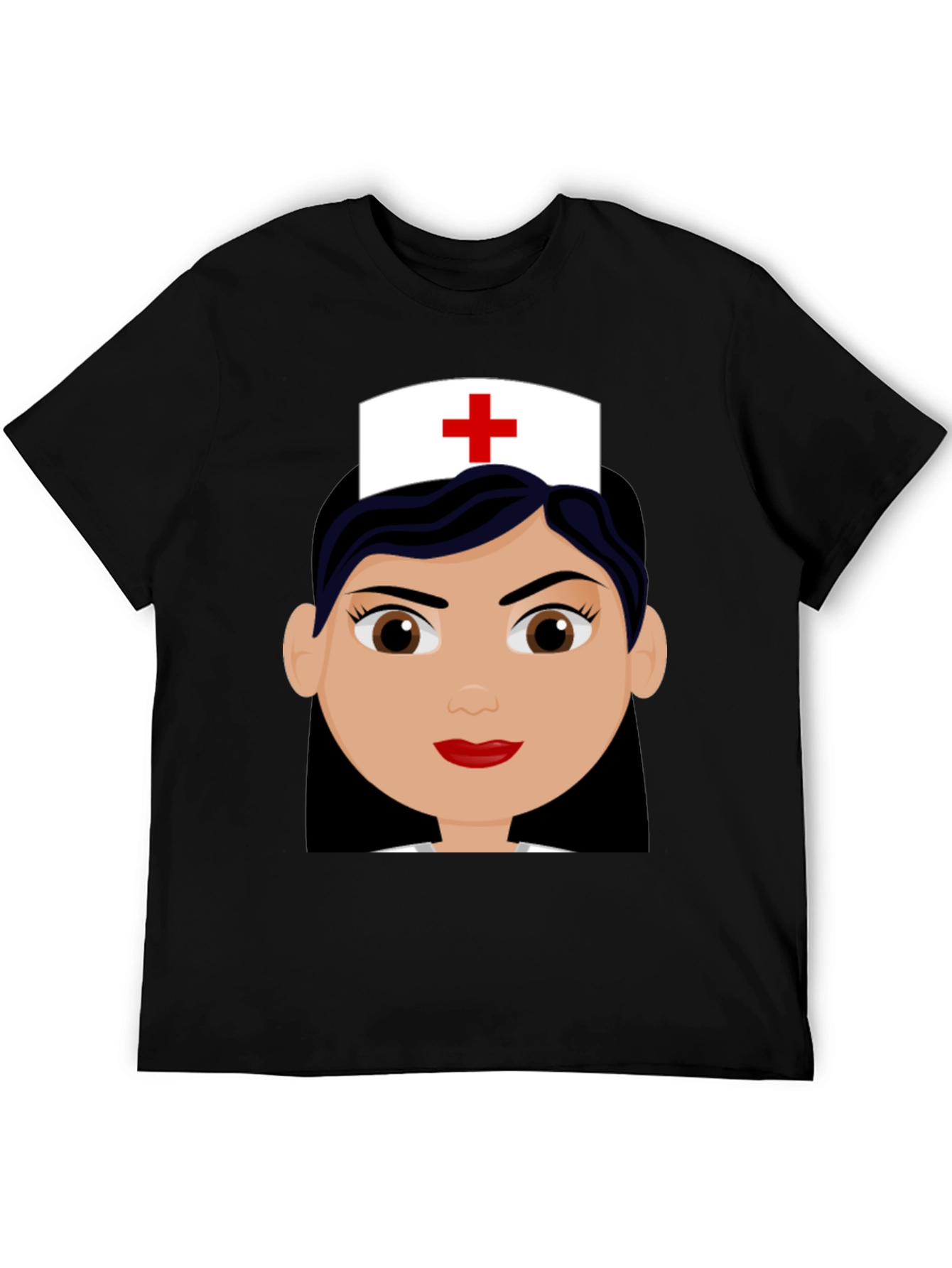 Nurse Cartoon Graphic Tee - Unisex Black T-Shirt