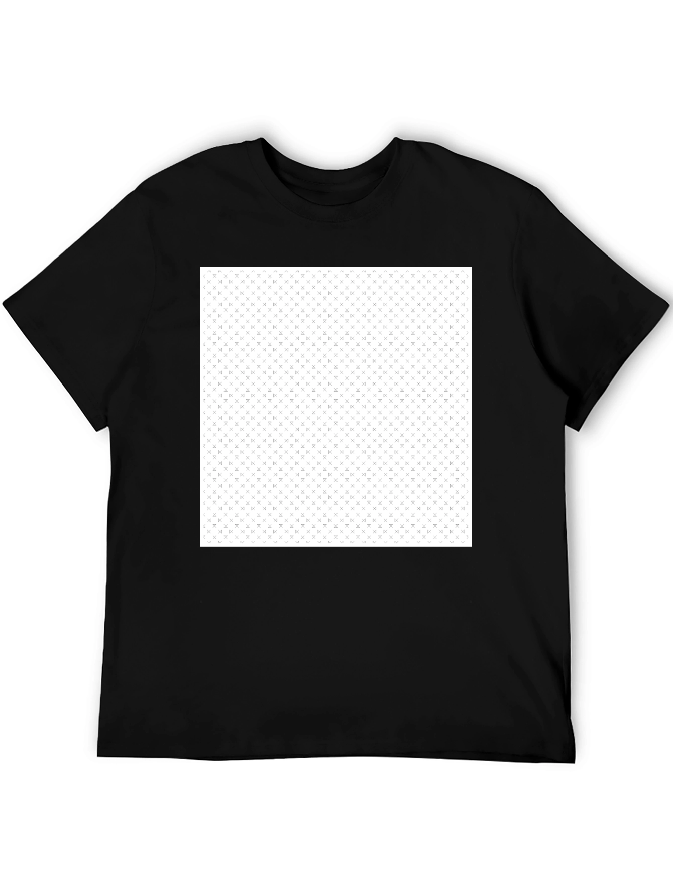 Modern Black T-Shirt with Geometric Pattern